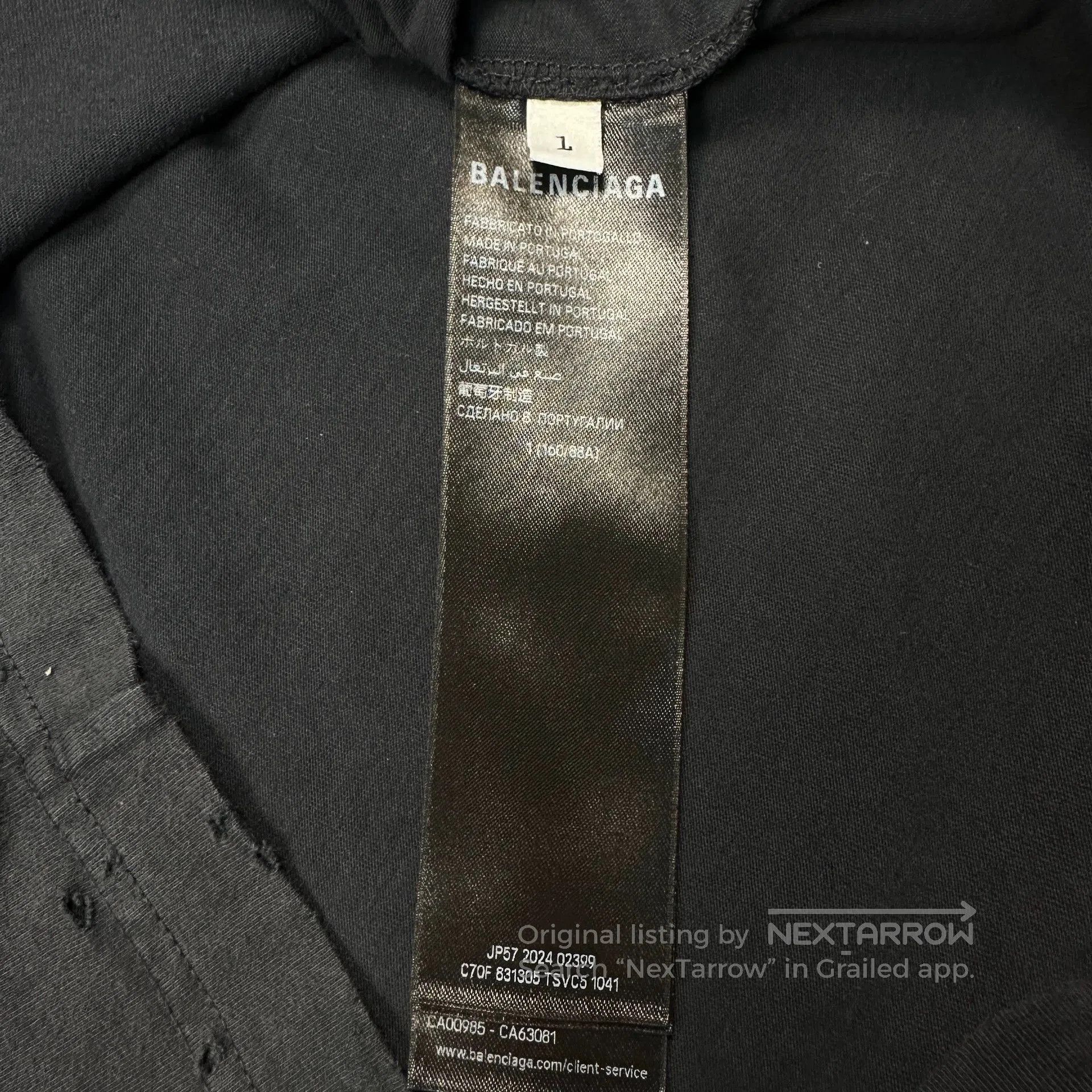 Balenciaga balenciaga fashion designer distressed short sleeve t. Size US M / EU 48-50 / 2 - 5 Thumbnail