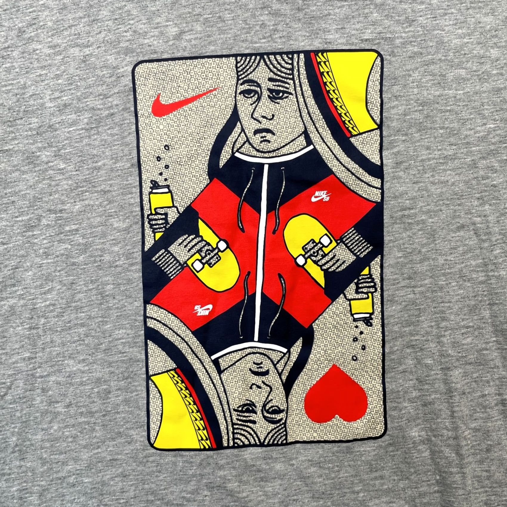 Nike Nike Shirt Mens M Gray Heathered Cotton Sb Queen Card Skateboarding Graphic Size US M / EU 48-50 / 2 - 3 Thumbnail