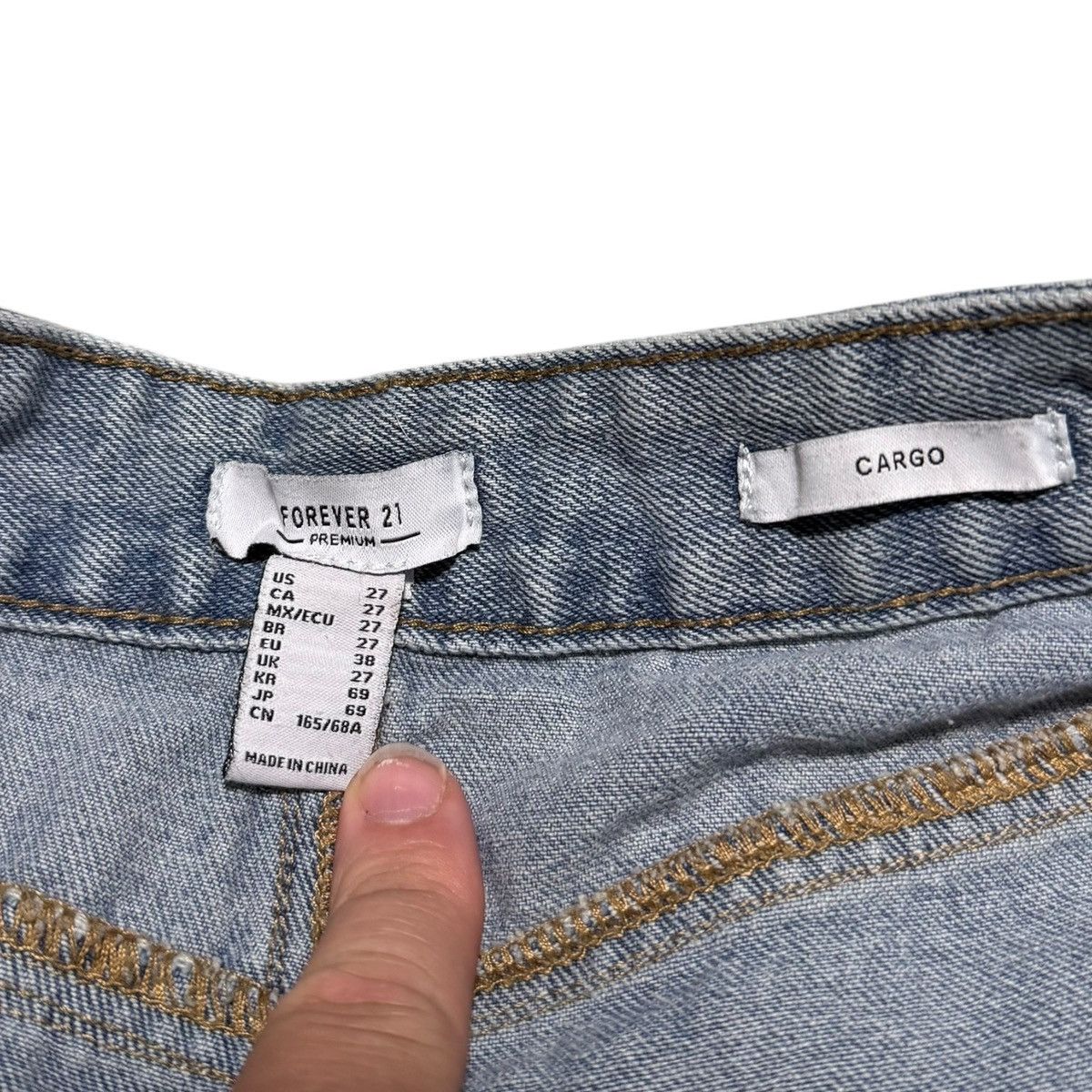 Forever 21 Forever 21 Baggy Wide Leg Cargo Jeans Women’s 27 28x32 Size 28" / US 6 / IT 42 - 5 Thumbnail