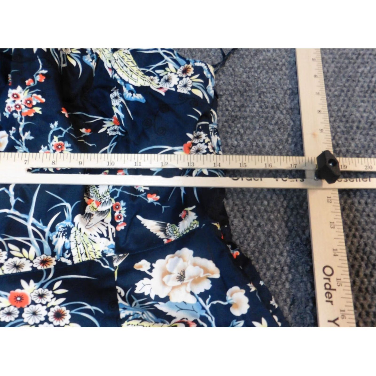 Joe Browns Joe Browns Dress Womens A-Line 10 Blue Floral Lined Sleeveless Mock Neck Puff Sleeve Knit Nylon Crochet Long Casual Designer Size L / US 10 / IT 46 - 5 Thumbnail