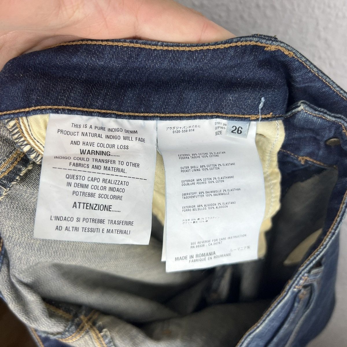 Designer × Prada Prada Milano Skinny Slim Fit Streches Blue Denim Jeans Size 26" / US 2 / IT 38 - 10 Thumbnail