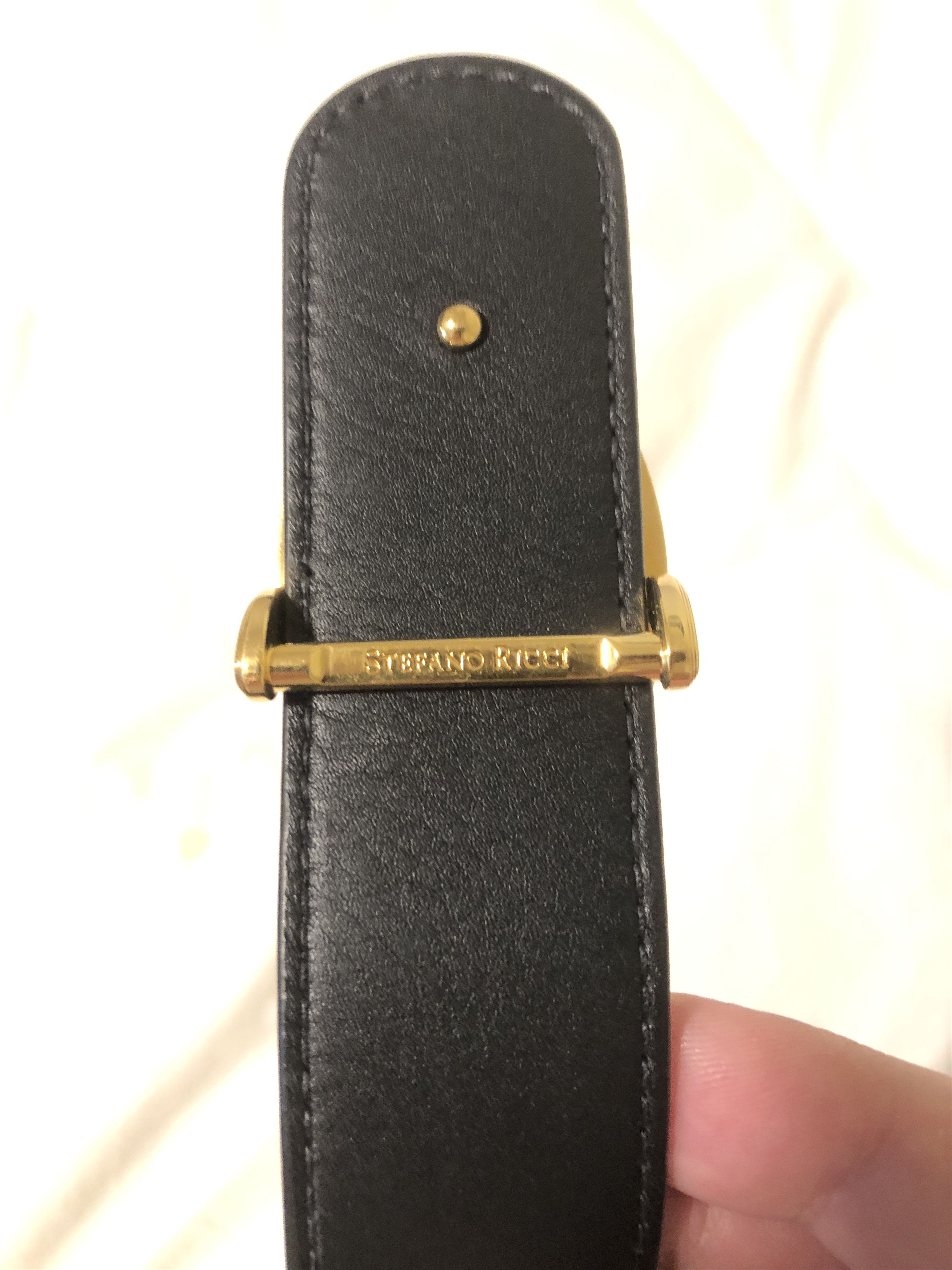 Stefano Ricci Stefano Ricci Black Matted Crocodile Leather Belt Size ONE SIZE - 4 Thumbnail
