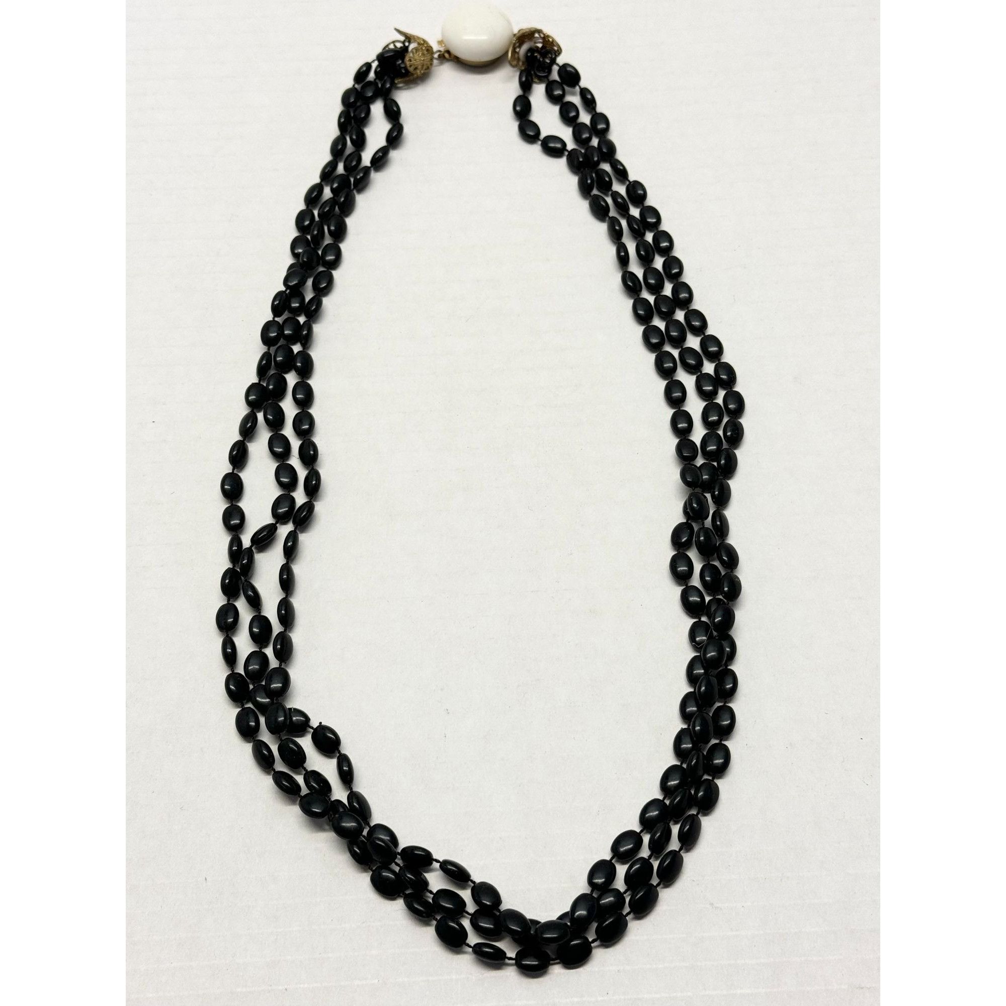 Vintage Vintage black beaded multi strand necklace Size ONE SIZE - 3 Thumbnail