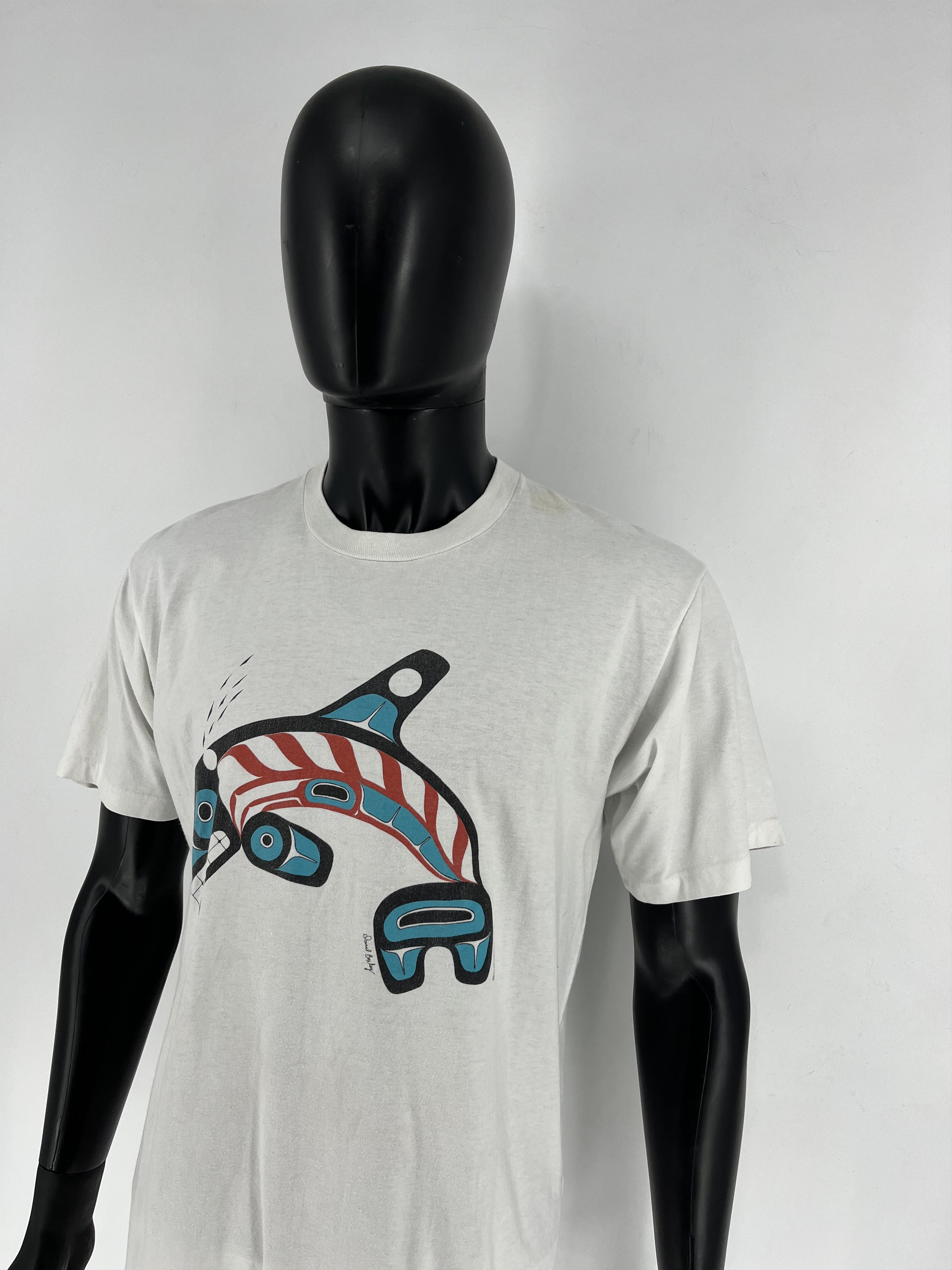Vintage Vintage 90s Orca Killer Whale Pacific Daud Boxley Worldwide Size US XL / EU 56 / 4 - 5 Thumbnail