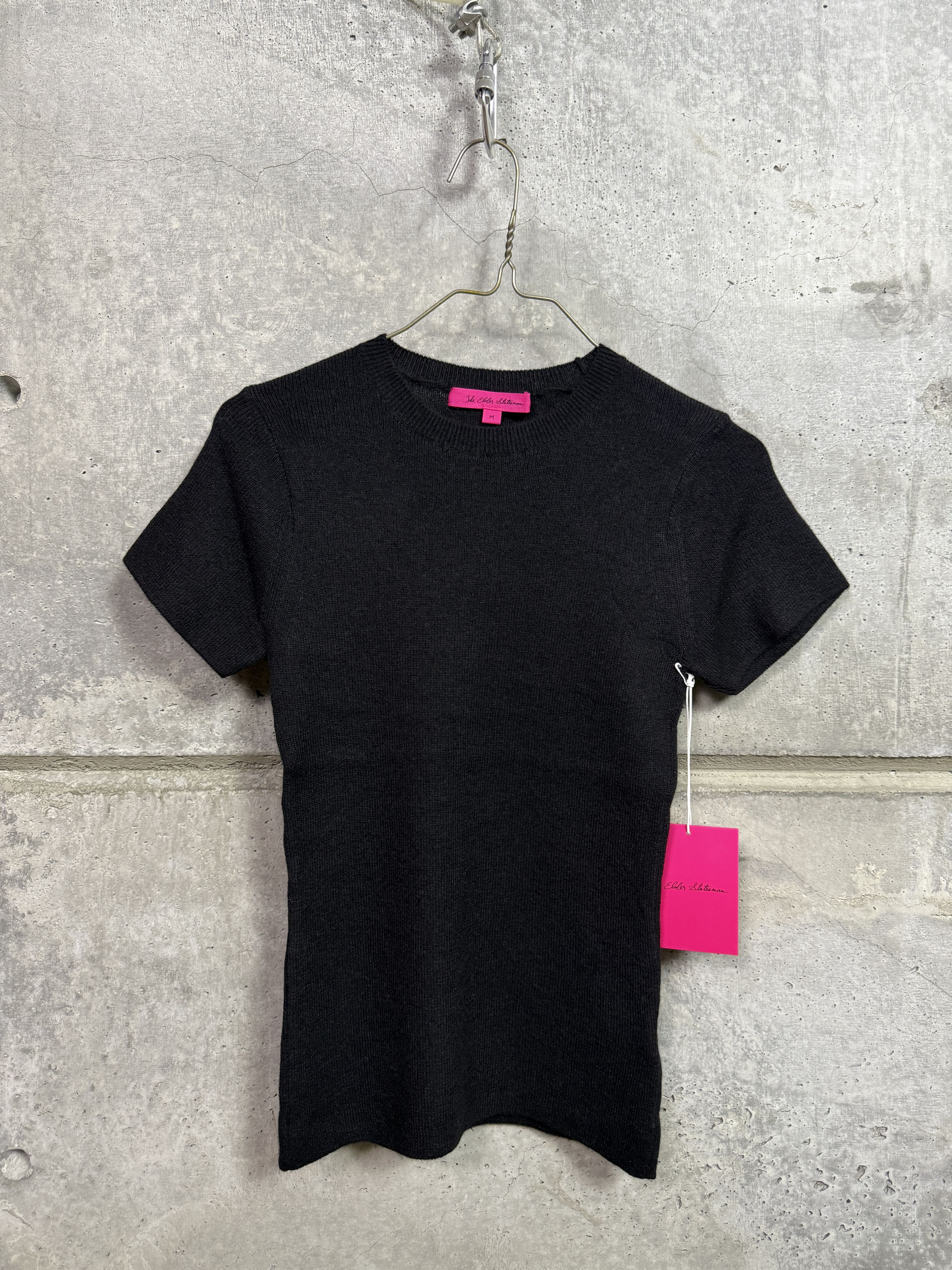 The Elder Statesman $495 The Elder Statesman Delicash Black Fitted Tee Size M / US 6-8 / IT 42-44 - 6 Thumbnail