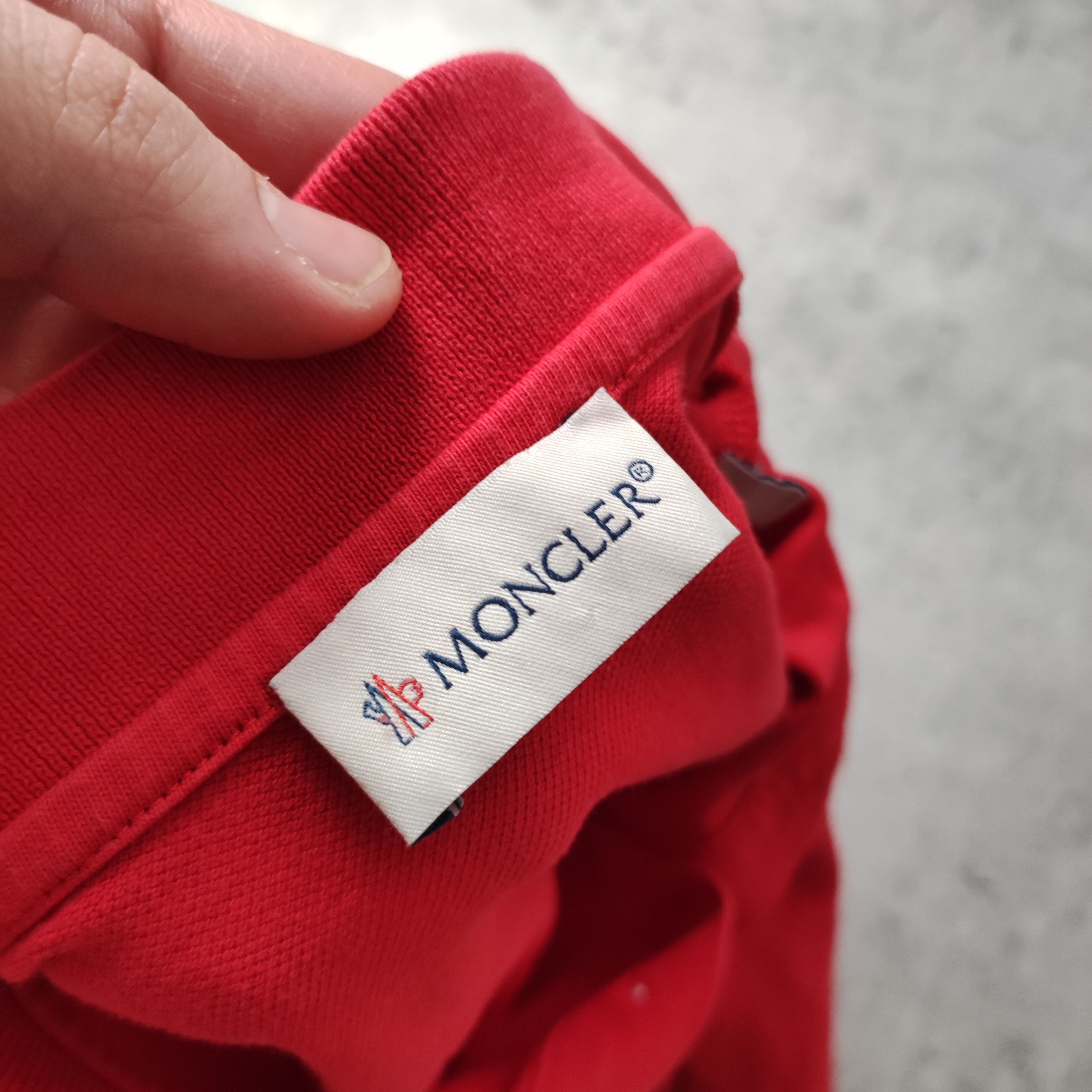 Moncler RARE Moncler Red Longsleeve Maglia Manica Polo Shirt Size S / US 4 / IT 40 - 6 Thumbnail