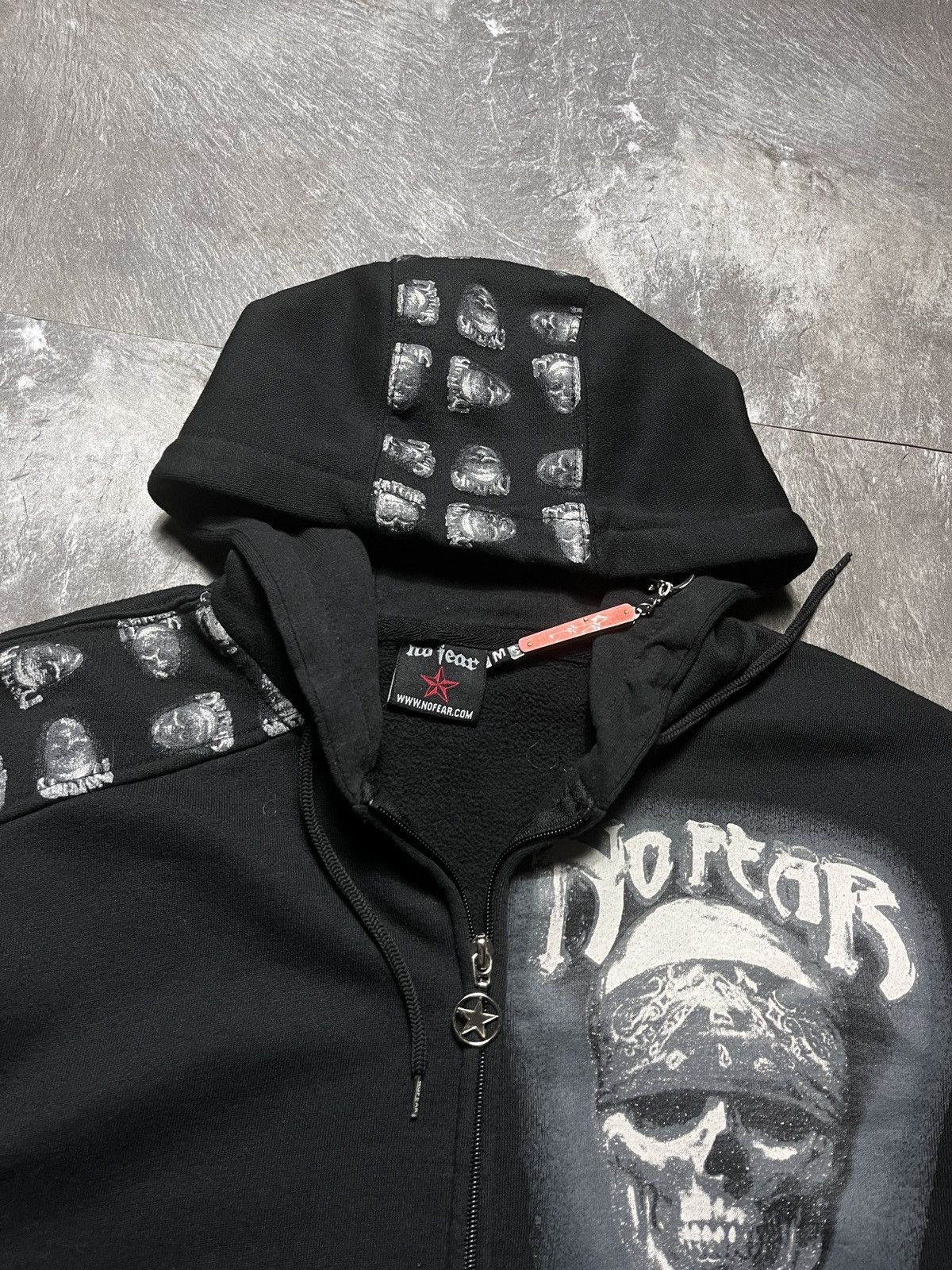 No Fear No Fear Skull Bones Zip Hoodie Japanese Vintage 90s Y2k Size US S / EU 44-46 / 1 - 10 Thumbnail