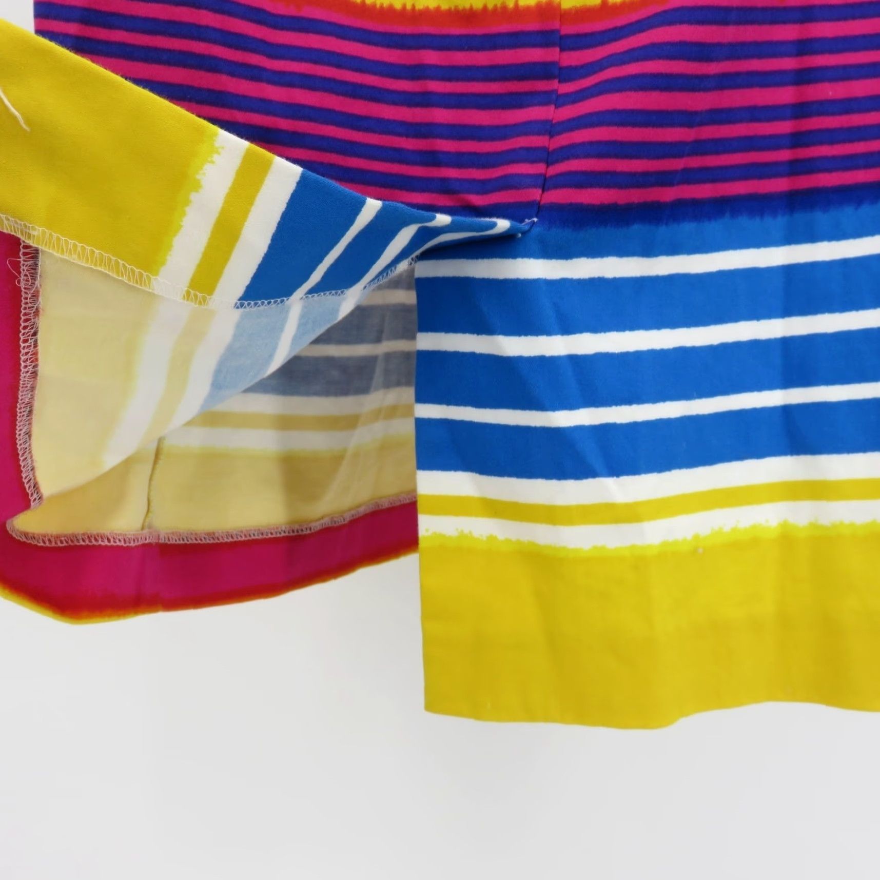 Calvin Klein Calvin Klein Women 10 Multicolor Stripe Sweetheart Sheath Dress Cross Straps Size L / US 10 / IT 46 - 7 Thumbnail