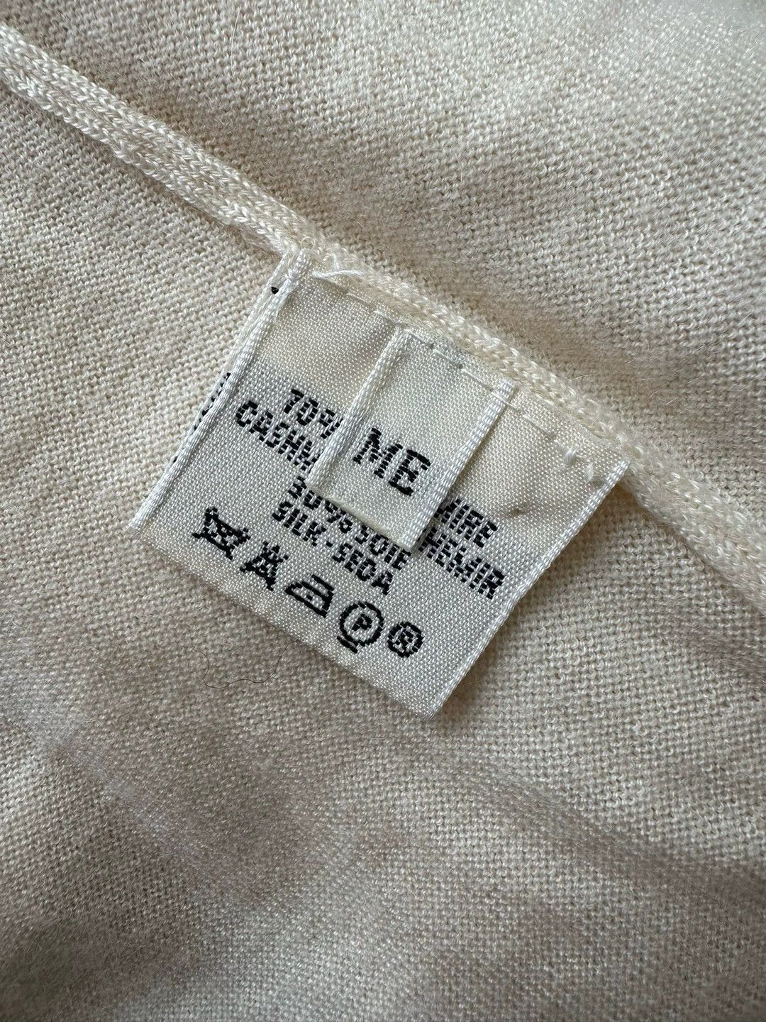 Hermes HERMES Margiela beige long sleeve V-neck top ME 98 Size M / US 6-8 / IT 42-44 - 9 Thumbnail