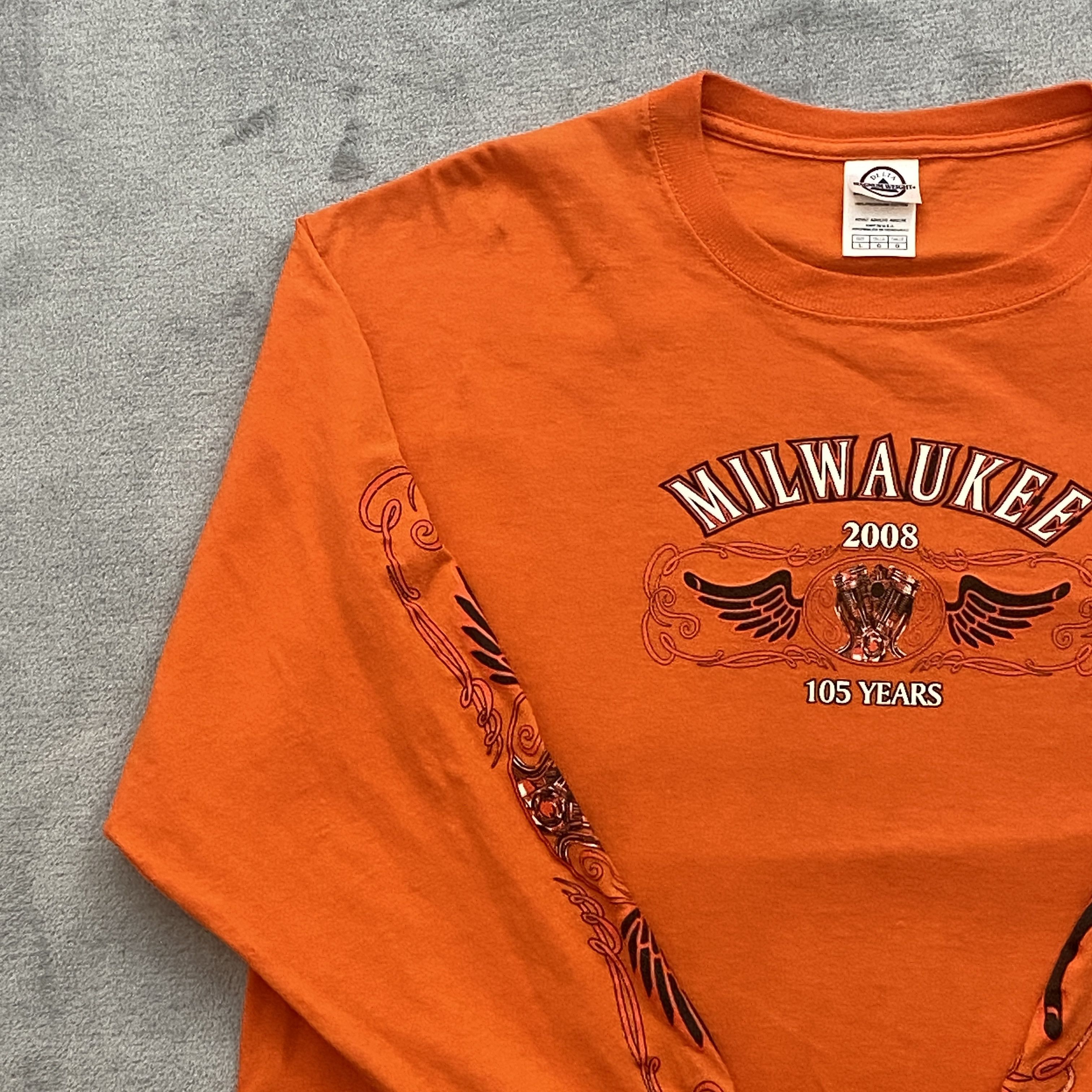 Harley Davidson × Vintage Y2K T Shirt Men Large 2009 BIKE WEEK Long Thermal Sleeve Size US L / EU 52-54 / 3 - 7 Thumbnail