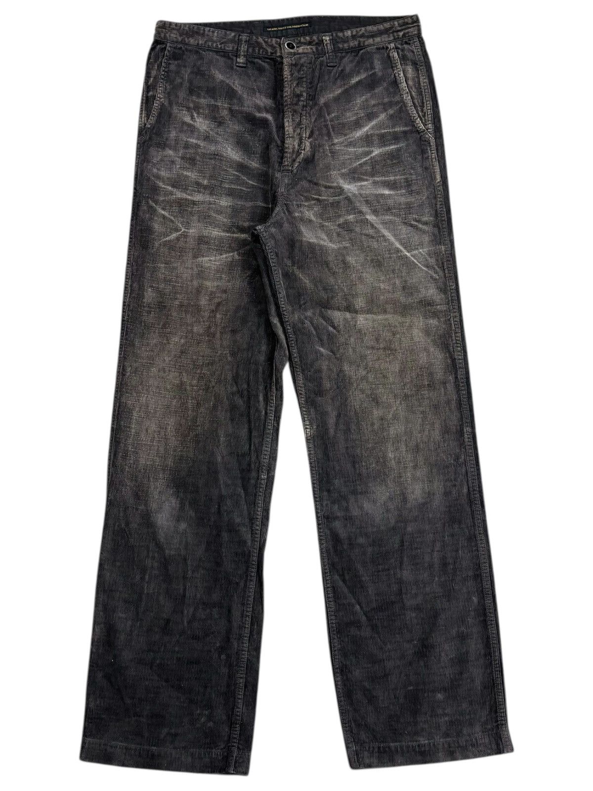 TALKING ABOUT THE ABSTRACTION 2000s Talking About Abstaction Waxed Clawmark Corduroy Pants Size US 29 - 1 Thumbnail