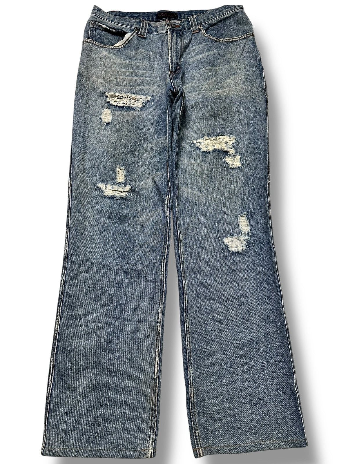 Japanese Brand Japan Jeans Distressed Straight Loose Style With Faded Wash Size US 32 / EU 48 - 1 Thumbnail
