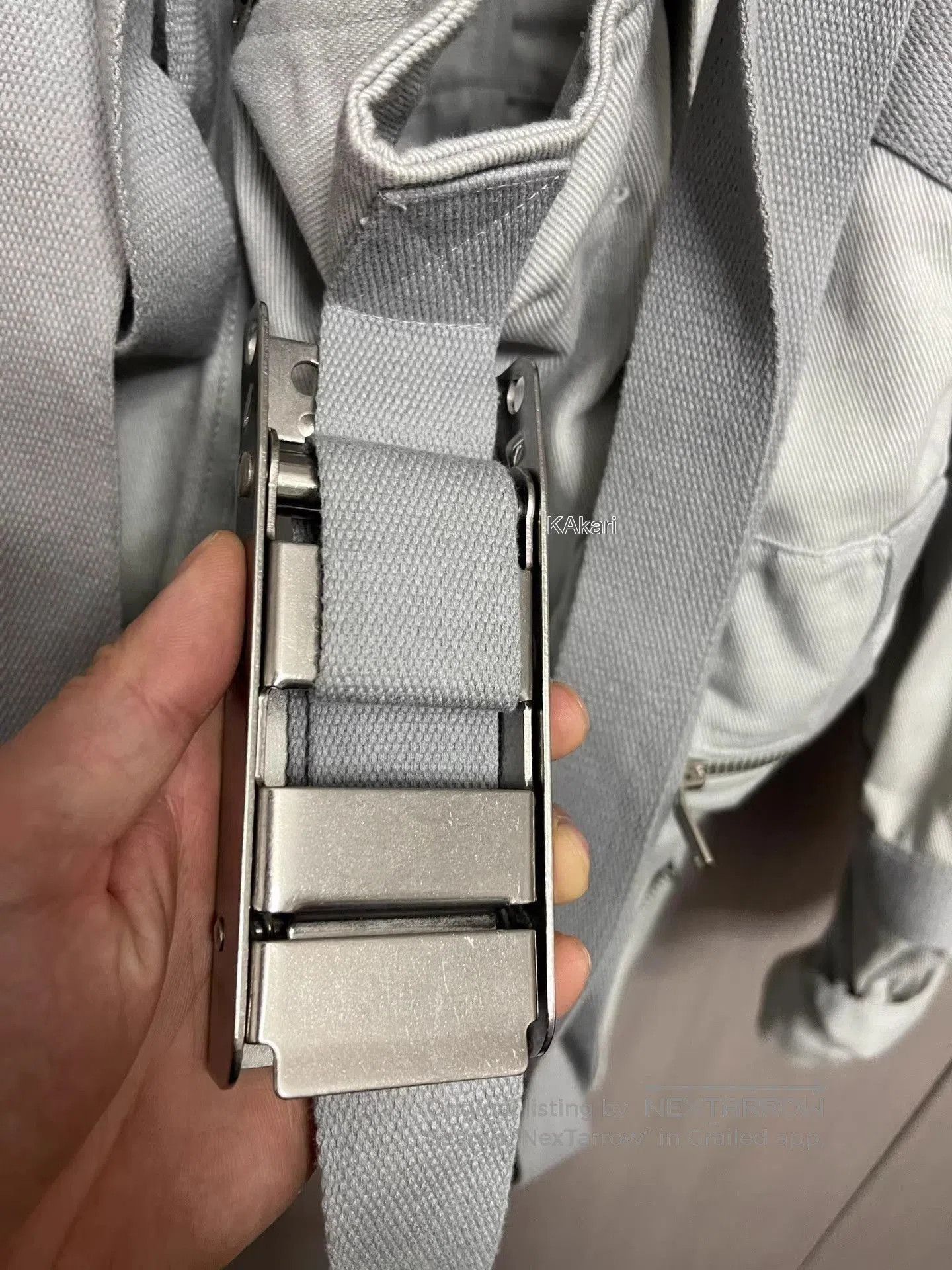 Heliot Emil Gray Utility Jacket with Straps and Pockets, Size L. Size US L / EU 52-54 / 3 - 3 Thumbnail