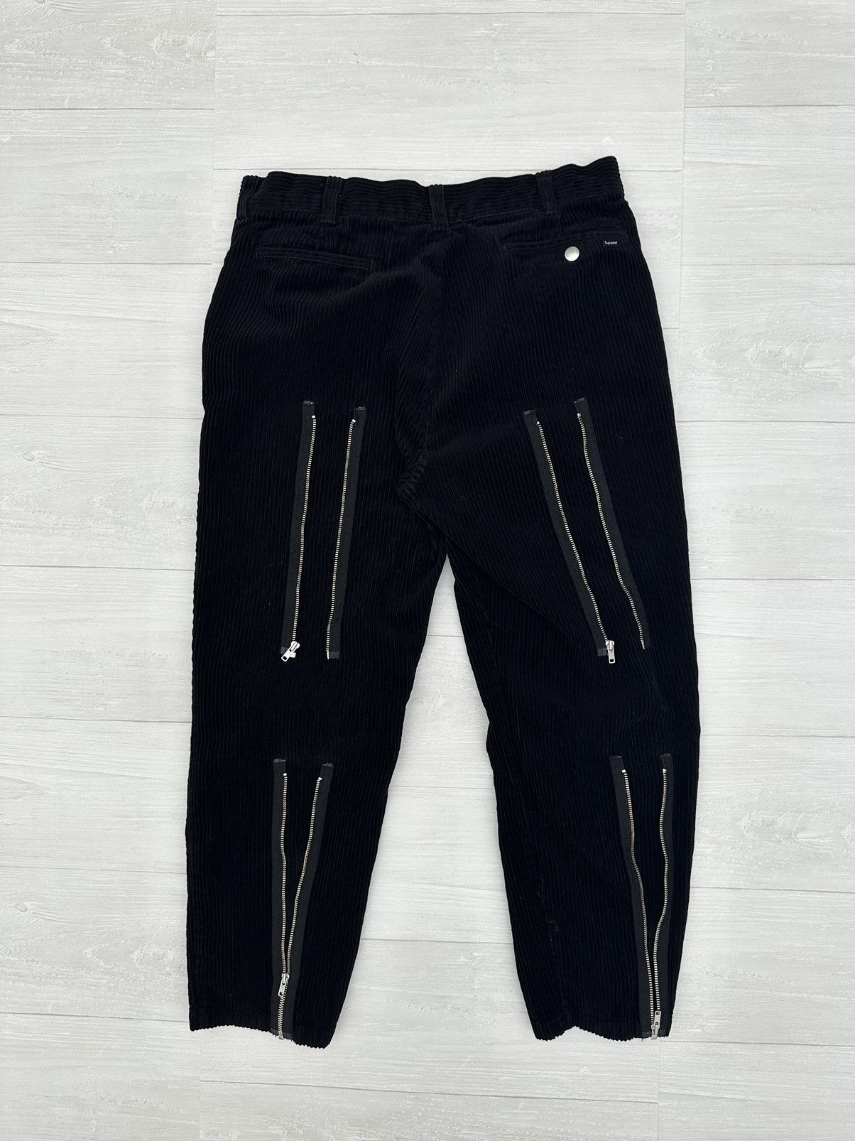 FW20 Supreme Corduroy Flight Pant Zipper Black Pants 34