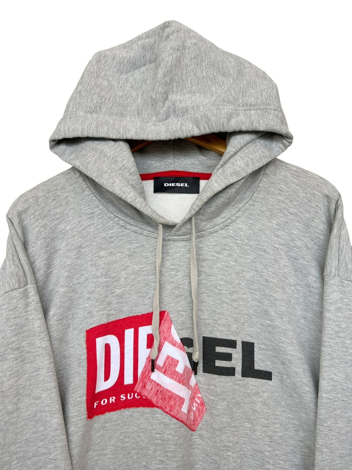 Diesel Diesel Box Logo Baggy Boxy Grey Hoodie Size US M / EU 48-50 / 2 - 2 Thumbnail