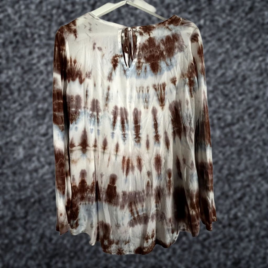 Soft Surroundings Soft Surroundings Tie-Dye Long Sleeve Tunic Top Blouse PS Brown NWOT Women Shirt Tunic Bohemian Casual P/S Brown NMPT Size S / US 4 / IT 40 - 1 Thumbnail