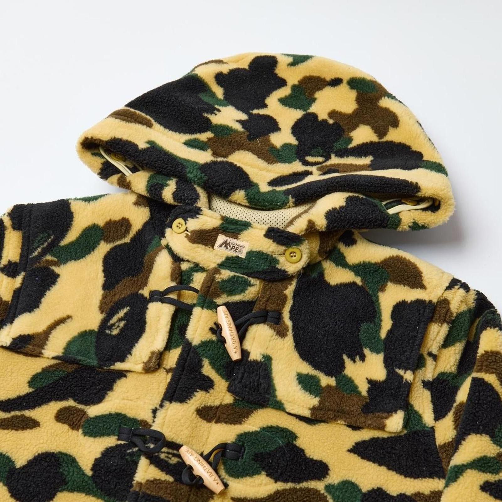 Bape Bape Vintage Camo Hooded Fur Long Coat Size US M / EU 48-50 / 2 - 3 Thumbnail