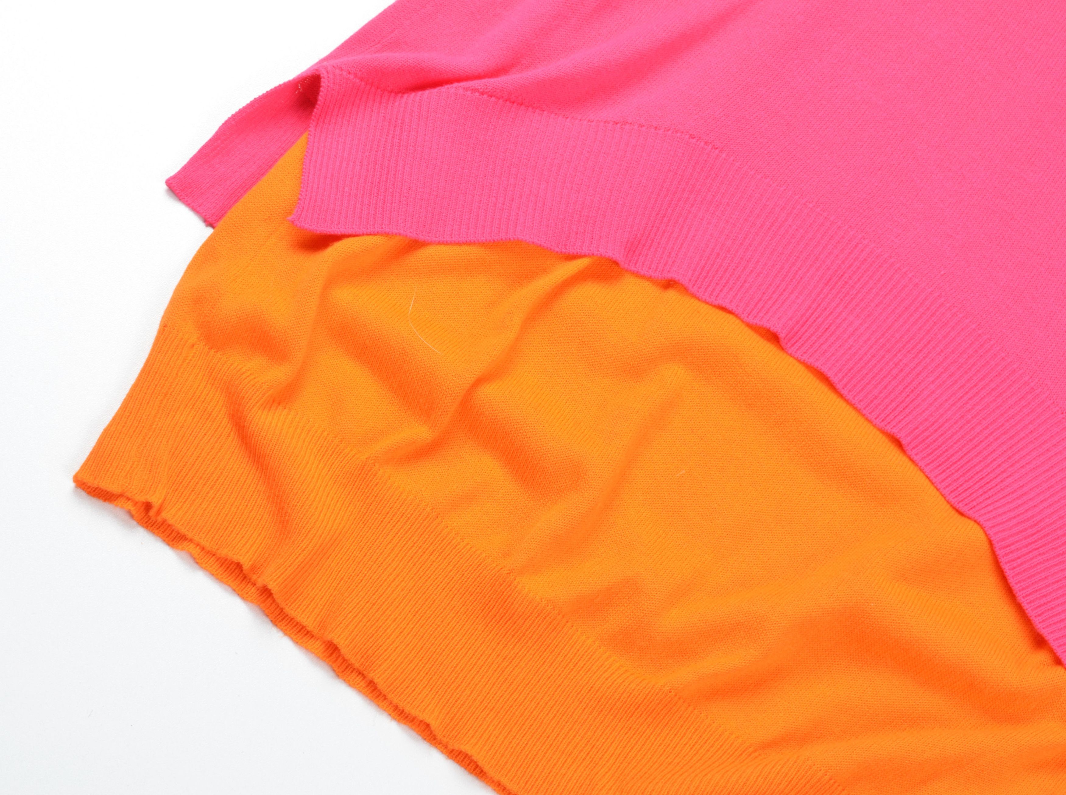 Blumarine Blumarine Blugirl Pink Orange Layered Knit 3/4 Sleeve Top Size S / US 4 / IT 40 - 6 Thumbnail