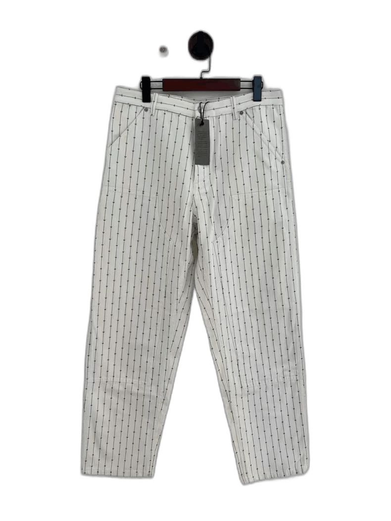 Dior Dior White Denim Pants with Heart Embroidery Size 32" / US 10 / IT 46 - 1 Thumbnail