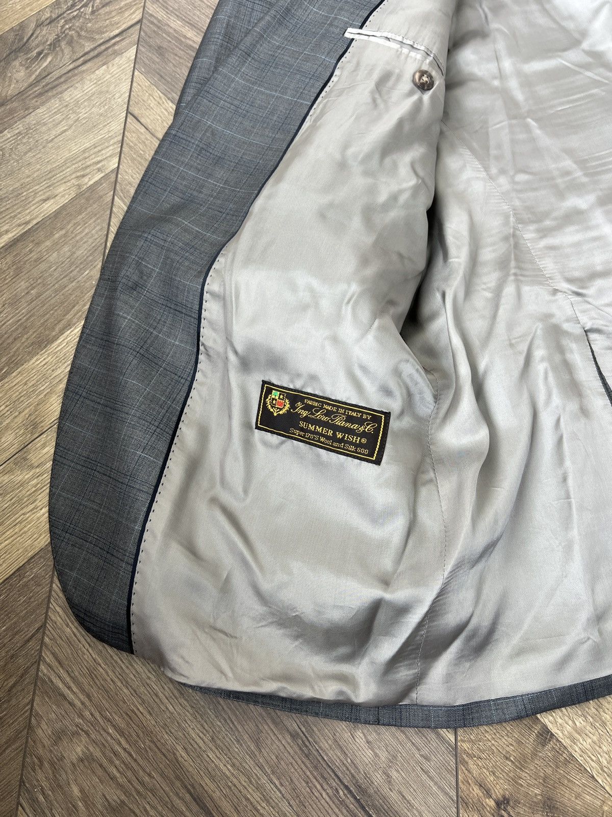 Designer × Vintage Vintage Eduard Dressler Grey Loro Piana Superfine Suit Size 54R - 13 Thumbnail