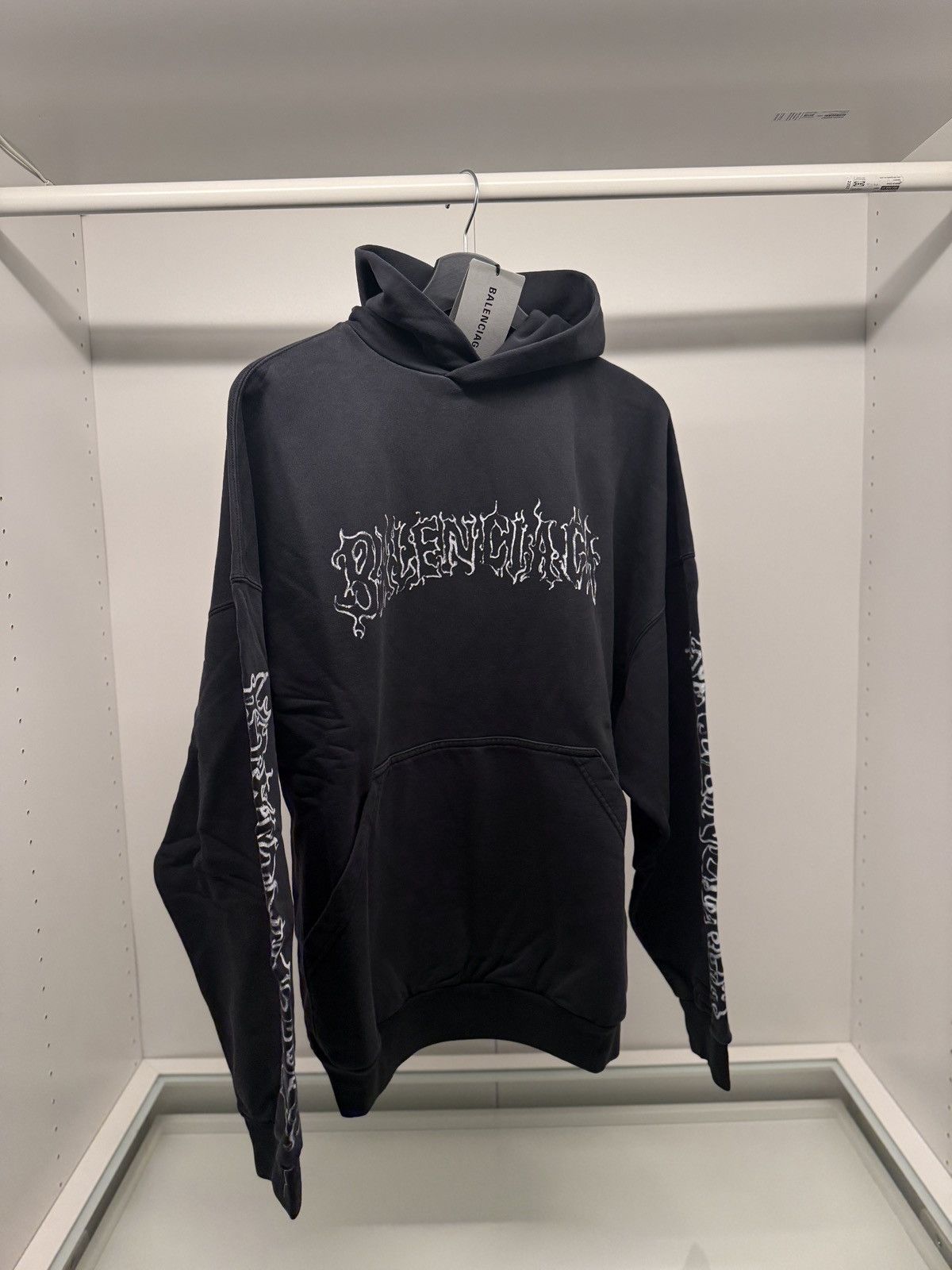 Balenciaga Balenciaga diy Metal black oversized hoodie Size US M / EU 48-50 / 2 - 1 Thumbnail