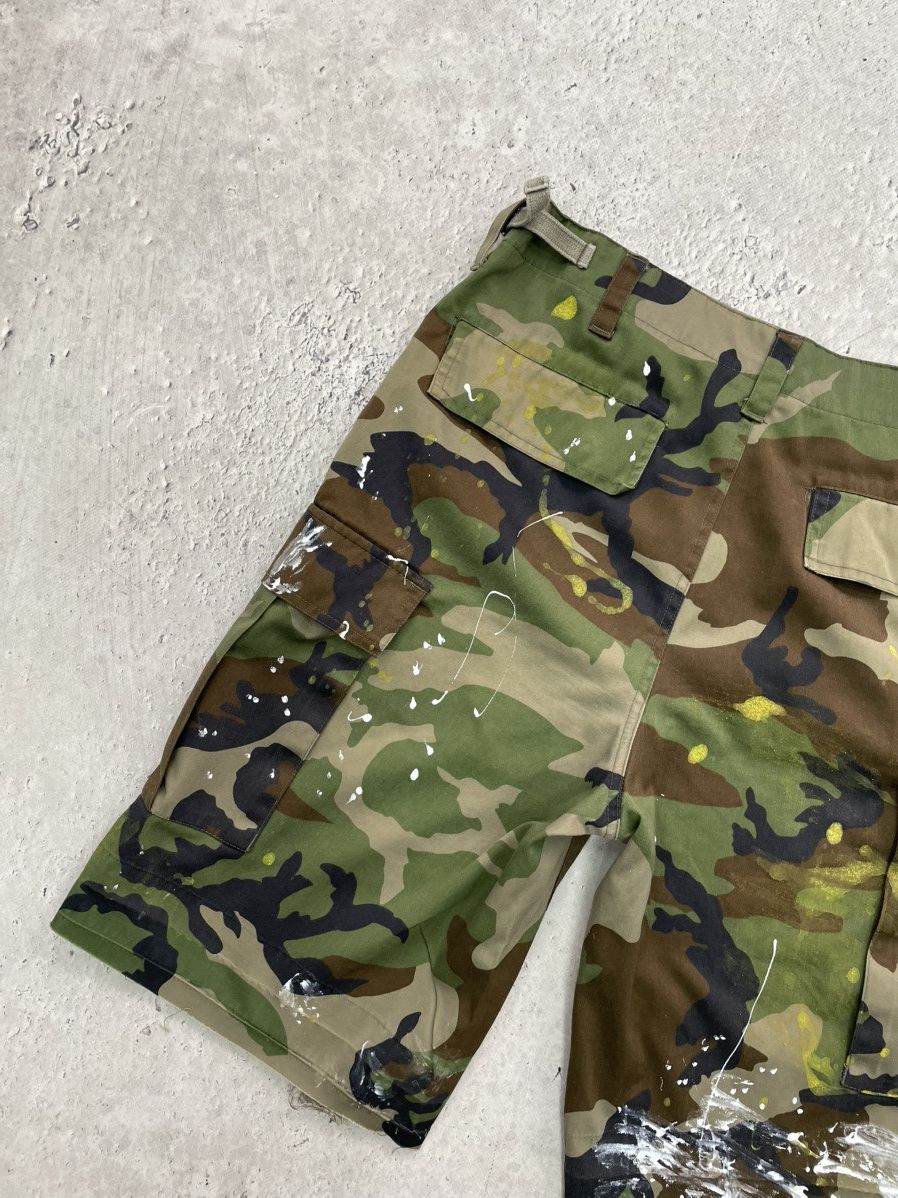 Other Vintage army military painted baggy cropped pants shorts y2k Size US 32 / EU 48 - 8 Thumbnail