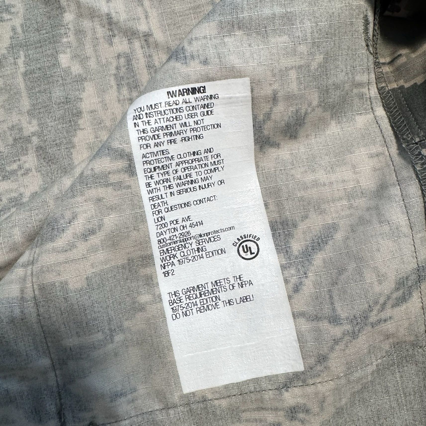 Vintage Lion Military ABU1000 Jacket 38 Long Men Button-Up Camouflage Military Theme 31" Long by 21" Across Chest Boys? Size US XXS / EU 40 - 7 Thumbnail