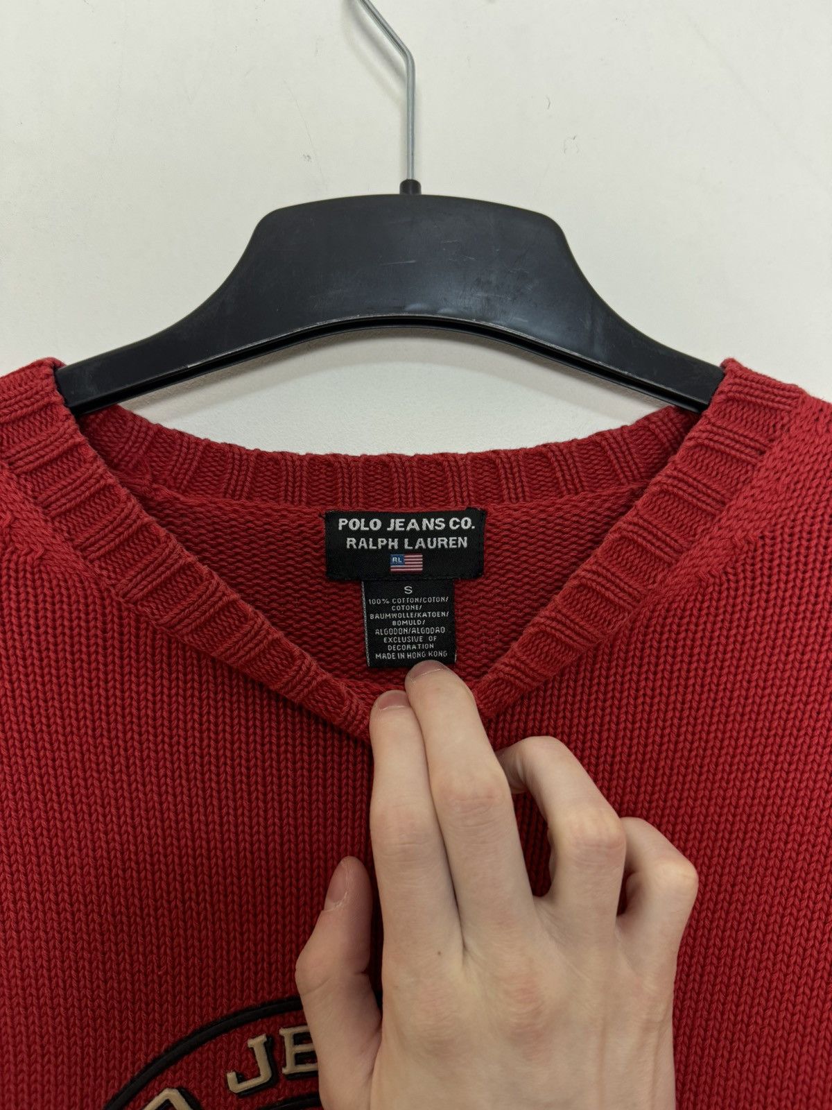 Ralph Lauren Vintage Polo Ralph Lauren red sweater polo jeans co label Size US S / EU 44-46 / 1 - 5 Thumbnail
