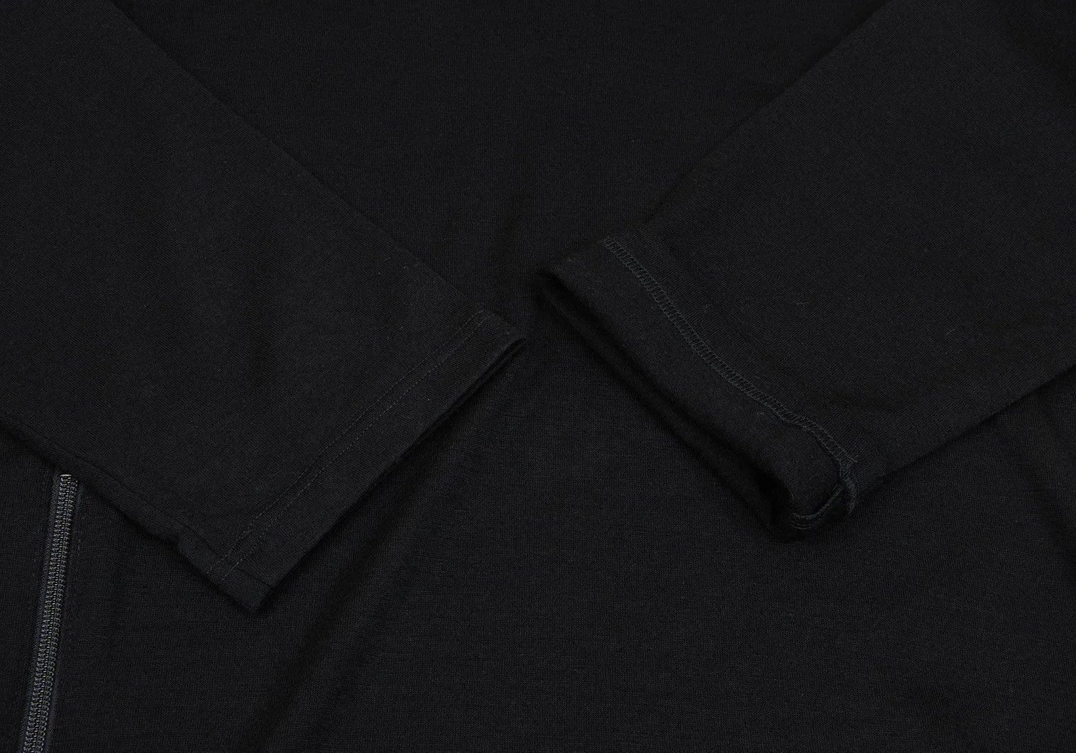Yohji Yamamoto Wool Turtle Neck Cut Sewn Top with Zipper in Black Size US L / EU 52-54 / 3 - 6 Thumbnail