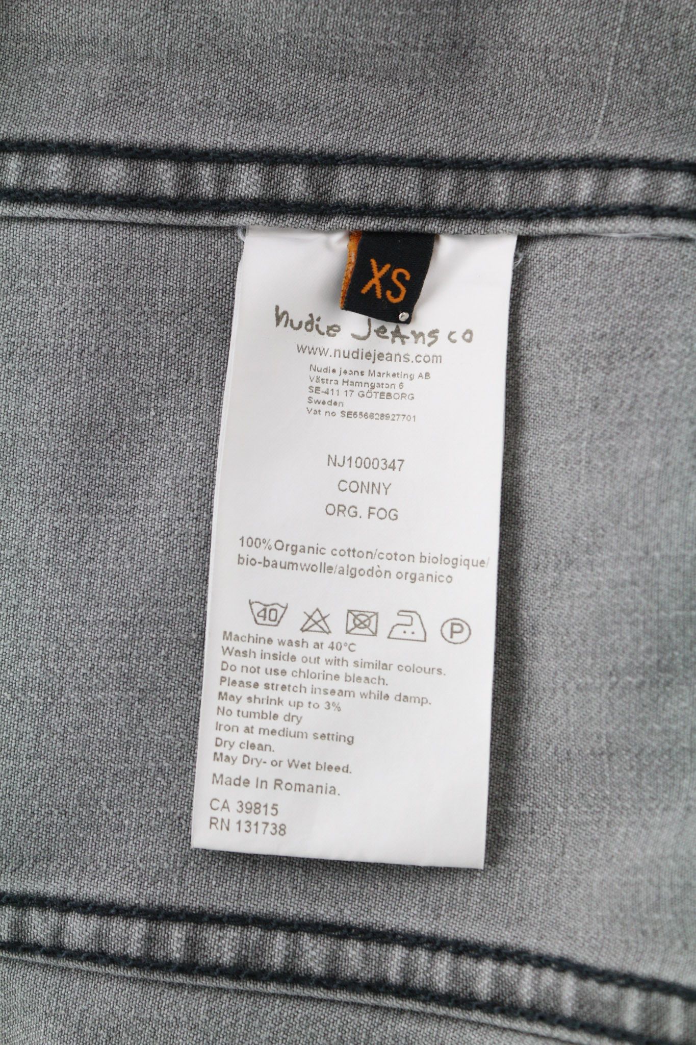 Nudie Jeans CONNY XS Organic Fog Denim Grey Jacket 81064 Size US XS / EU 42 / 0 - 8 Thumbnail