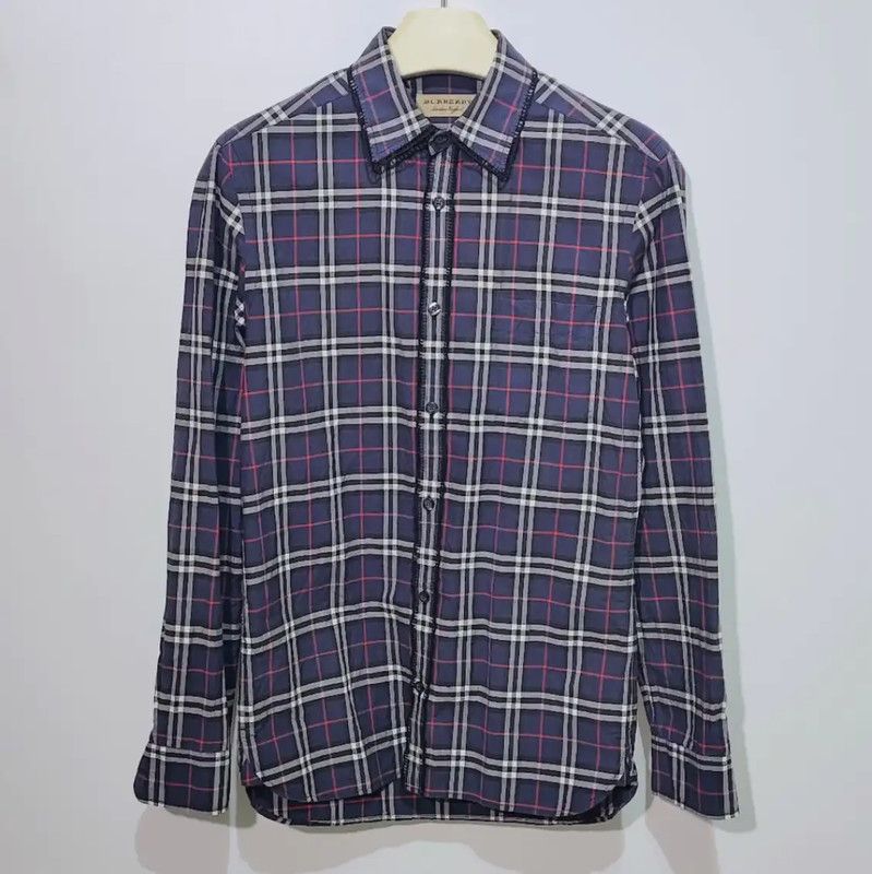Burberry Burberry Purple Plaid Women's Shirt Size XS / US 0-2 / IT 36-38 - 1 Thumbnail