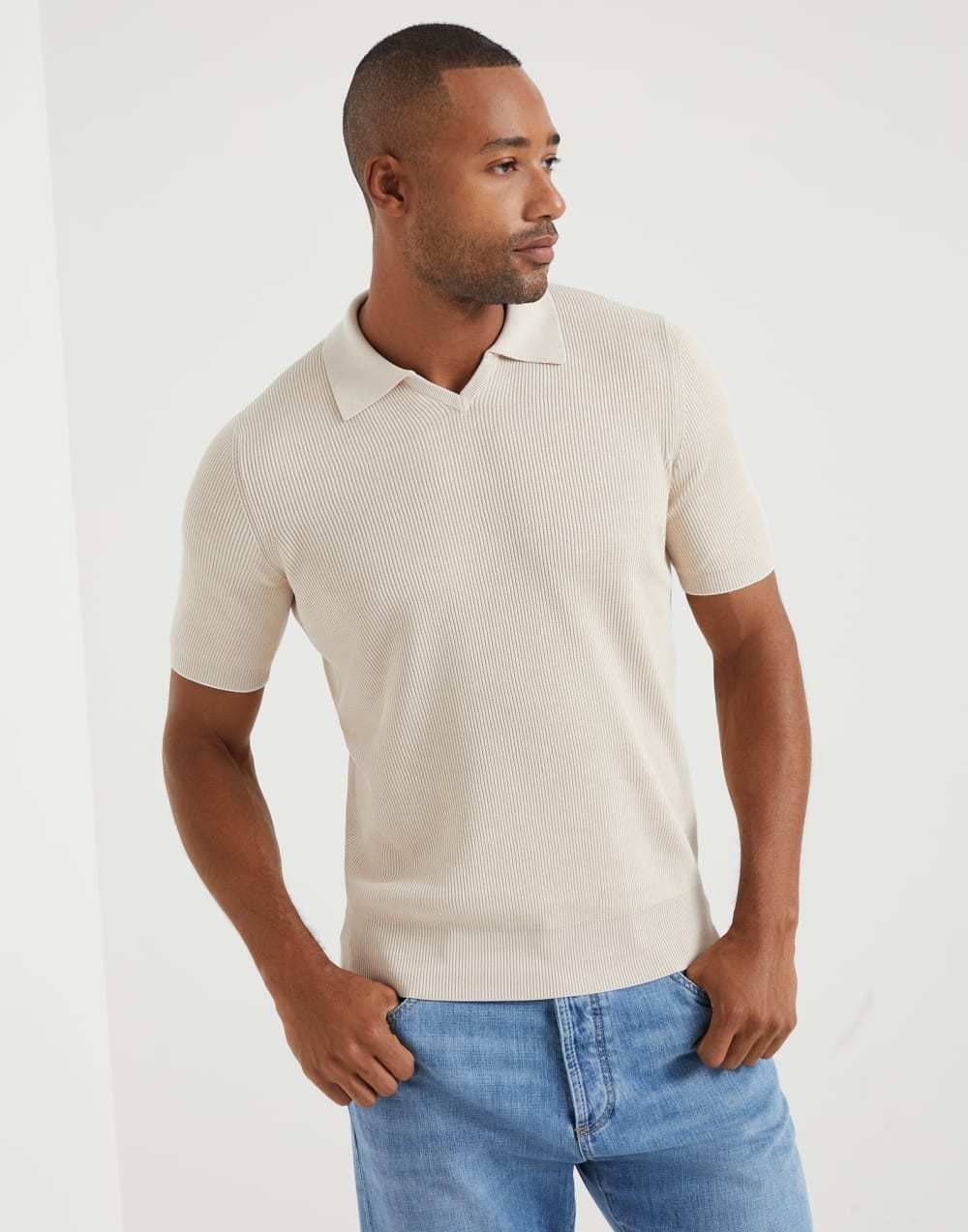 Polo Sweater in Dark Brown