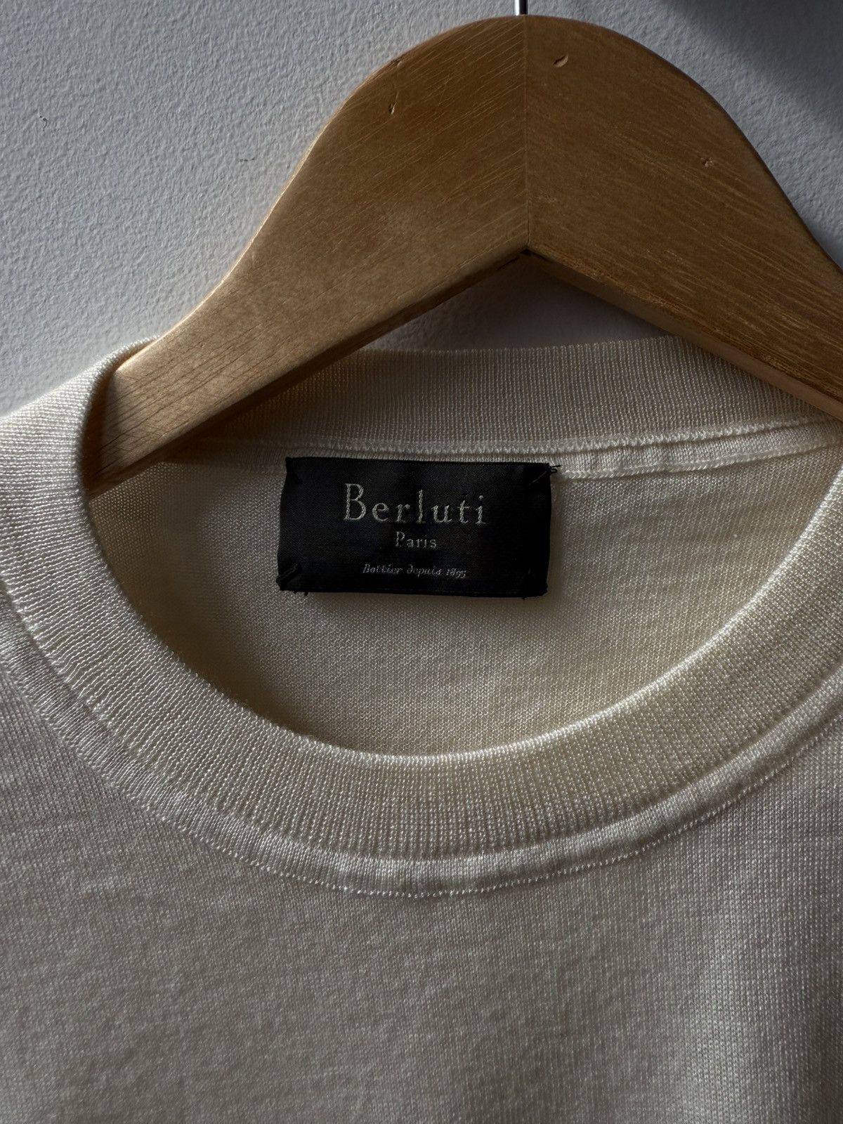 Berluti Berluti Cashmere Silk Cream Sweater Size US L / EU 52-54 / 3 - 4 Thumbnail