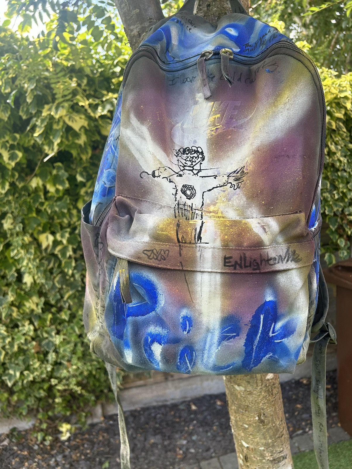 Nike Nike Airmax Custom Painted Backpack Size ONE SIZE - 2 Thumbnail