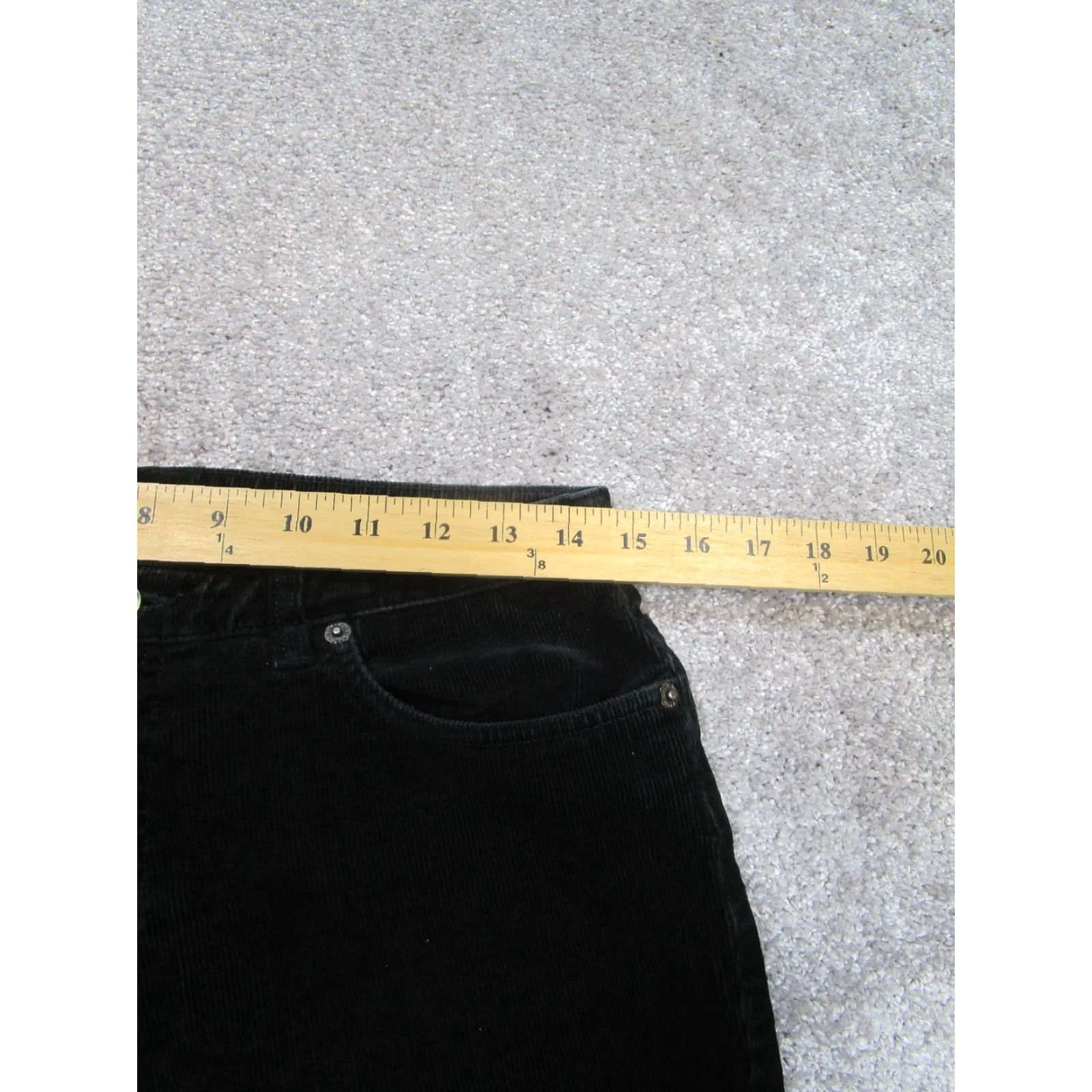 Ralph Lauren VINTAGE Ralph Lauren Pants Womens 4 Black Corduroy Bootcut Chino 90s Dressy Size 27" / US 4 / IT 40 - 6 Thumbnail