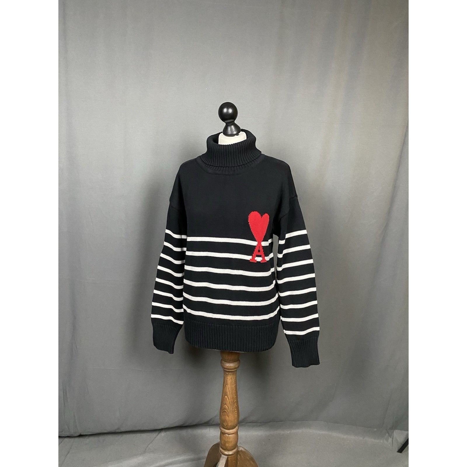 AMI AMI Paris Women's Black Oversized Turtleneck Sweater Size S Size S / US 4 / IT 40 - 2 Thumbnail