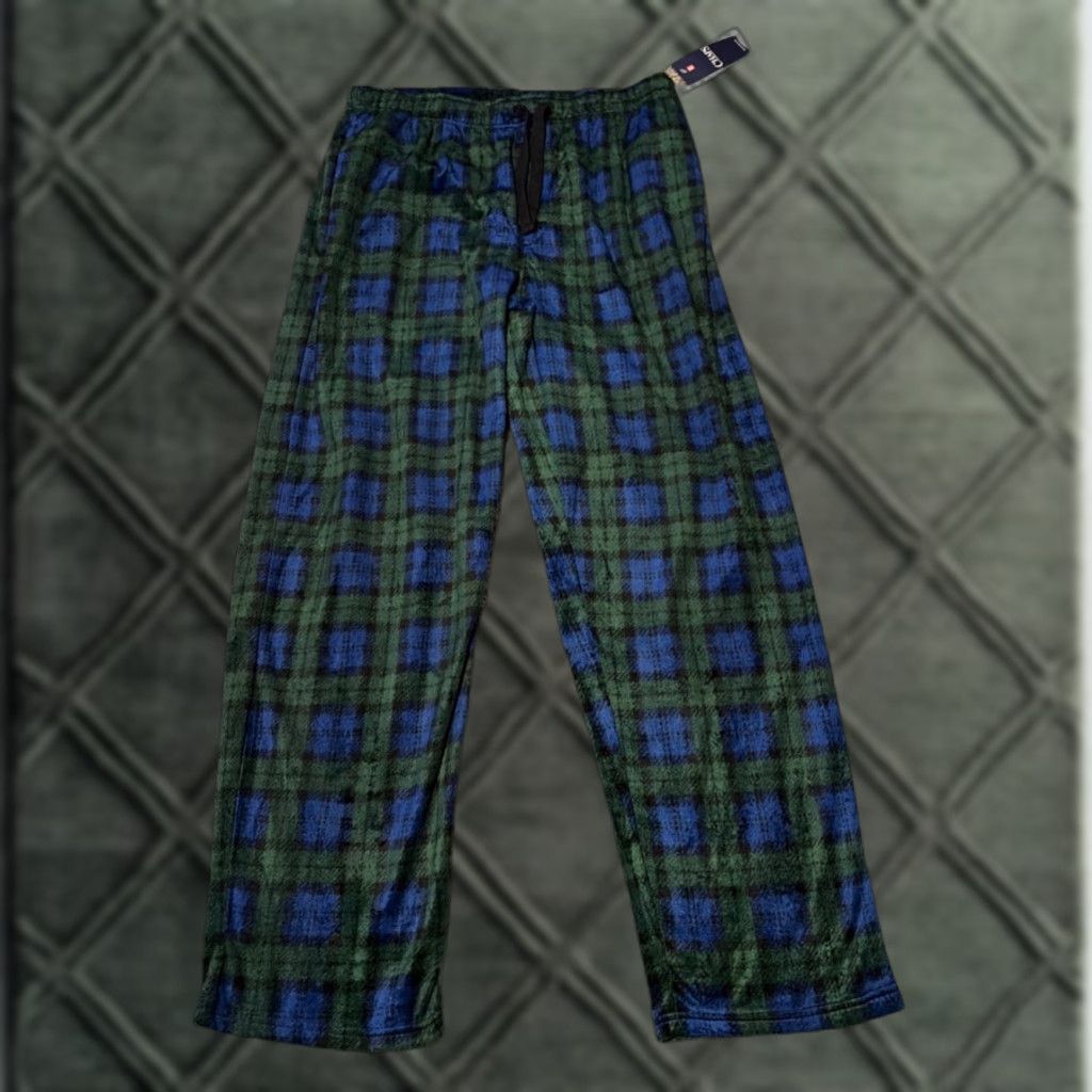 Chaps Chaps Ralph Lauren Fleece Plaid Pajama Pants Men L Blue NWT With Tags Size US 33 - 1 Thumbnail