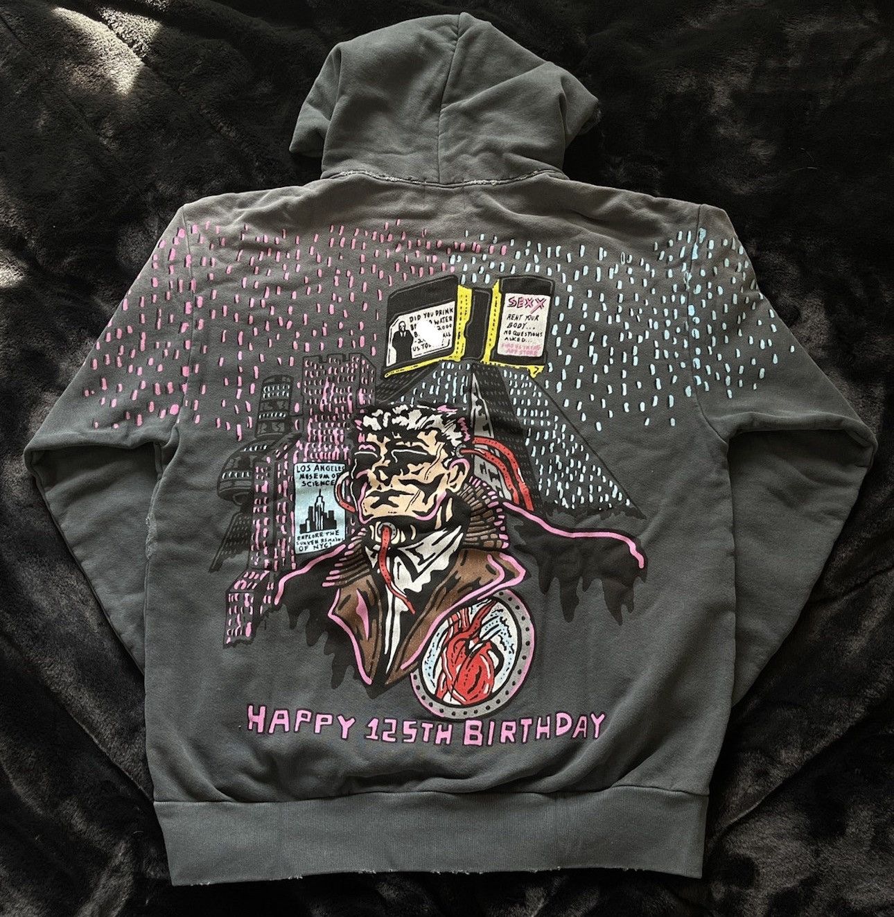 image of Warren Lotas Happy 125Th Birthday Hoodie (Circa 2022 Bd) in Black, Men's (Size Large)