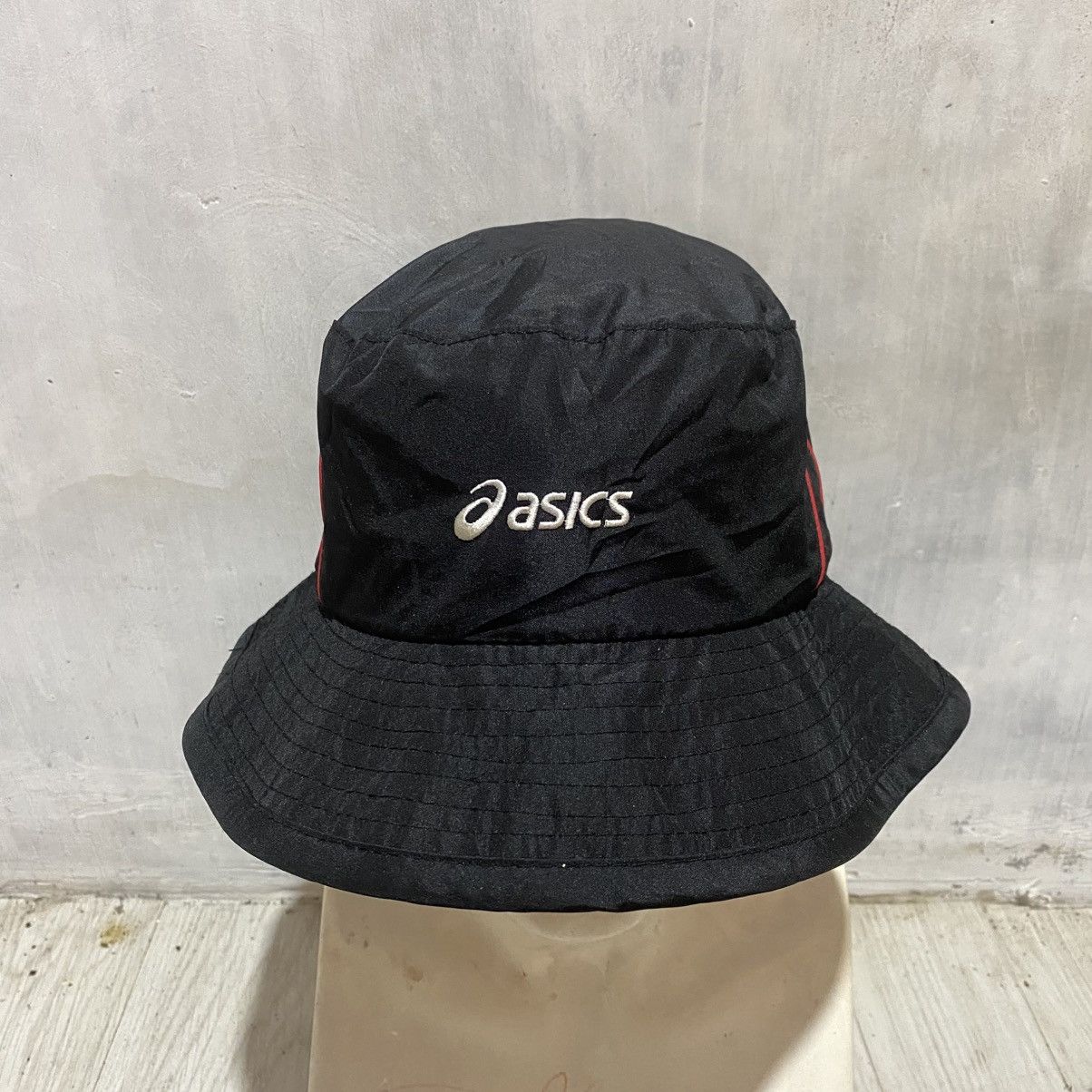 Asics Vintage asics embroidery nylon bucket hat Size ONE SIZE - 3 Thumbnail