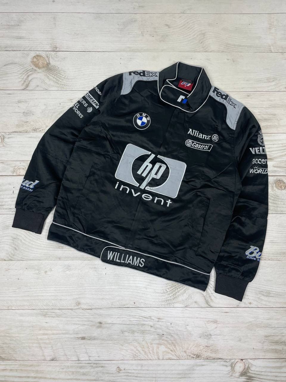 image of Vintage Bmw Williams F1 Team Racing Jacket 90's Nascar in Black, Men's (Size Small)