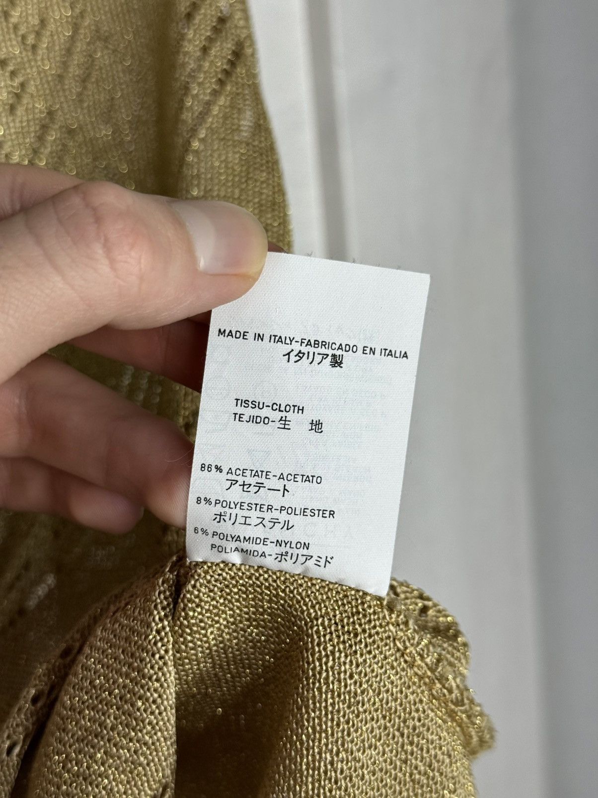 Givenchy Vintage GIVENCHY Vision Gold Luxer Knit Top 4G Logo Monogram Size S / US 4 / IT 40 - 6 Thumbnail