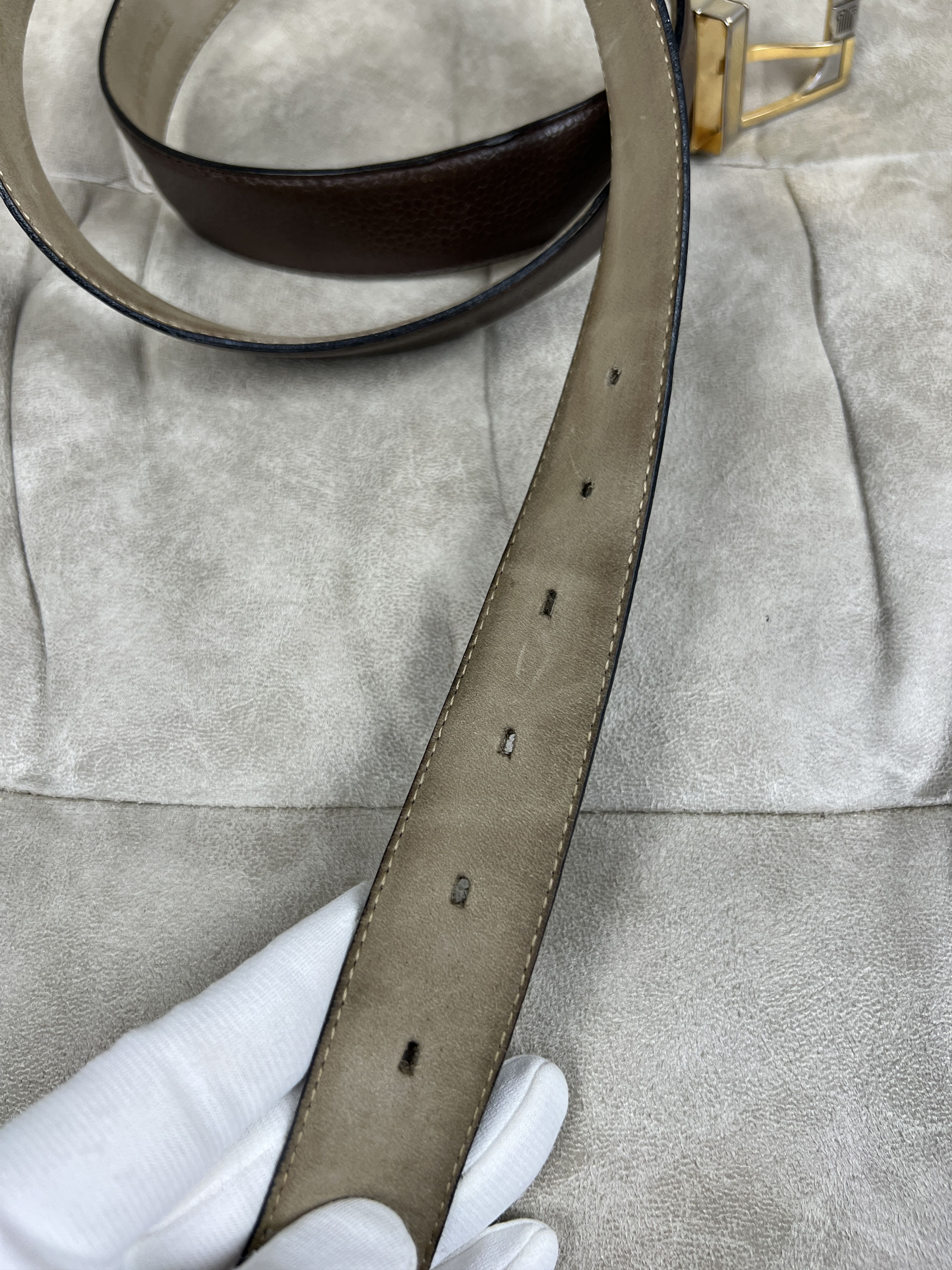 Lanvin Vintage Lanvin Paris Brown Leather Belt France Size ONE SIZE - 7 Thumbnail