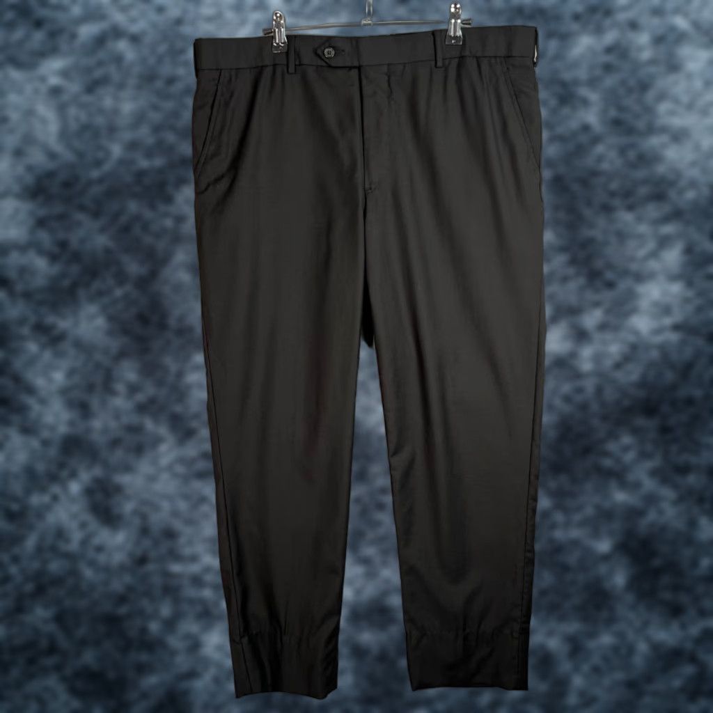 Vintage Freemans Sporting Club Mens Pants 36 x 28 Slim Black Tailored Wool Blend Size US 36 / EU 52 - 1 Thumbnail