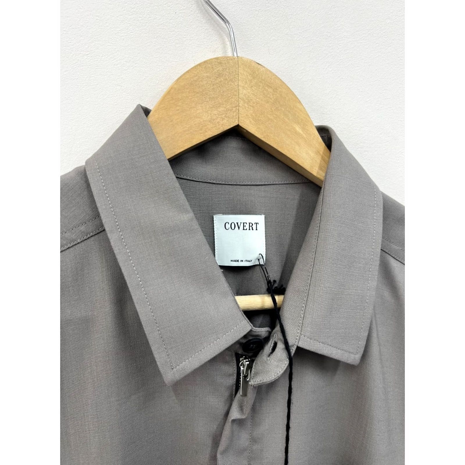 Vintage Covert Italy Patch Pocket Shirt Wool Long Sleeve Mens Size L Gray Size US L / EU 52-54 / 3 - 5 Thumbnail