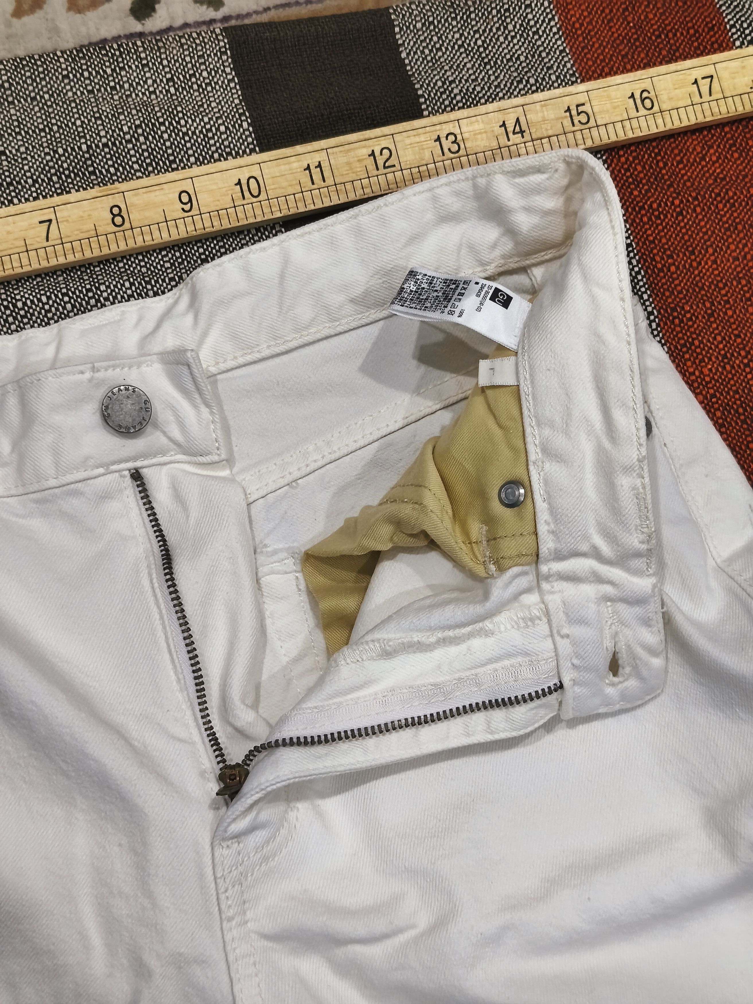 GU Distressed Gu jeans off white wide leg L Size 30" / US 8 / IT 44 - 10 Thumbnail
