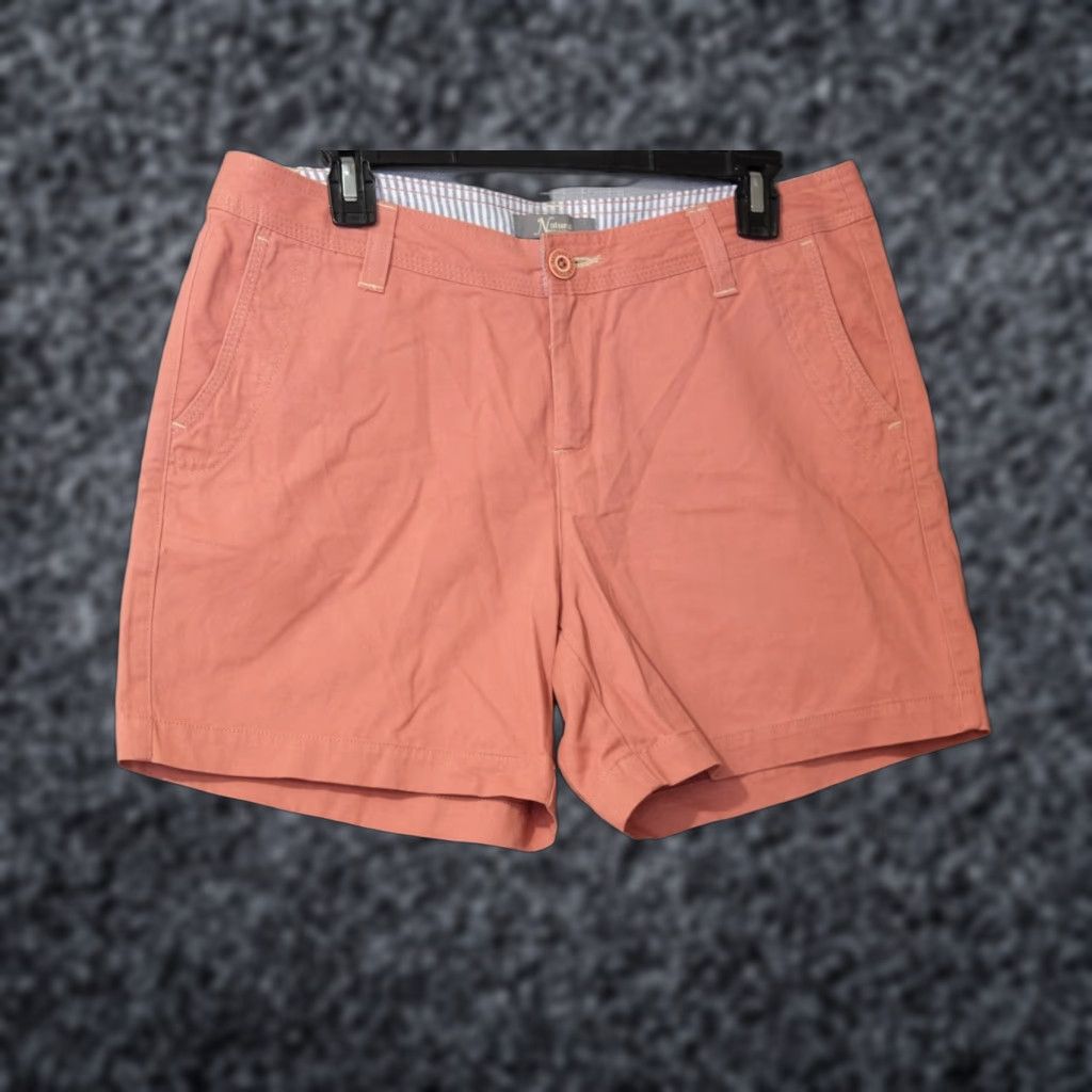 Vintage Nwot! Natural Reflections Shorts Coral Chino 100% Cotton Womens 8 #H99-69 Size 30" / US 8 / IT 44 - 1 Thumbnail