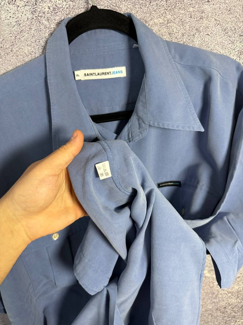 Designer × Saint Laurent Paris × Vintage Vintage Saint Laurent Paris Jeans Shirt XL size Size US XL / EU 56 / 4 - 11 Thumbnail