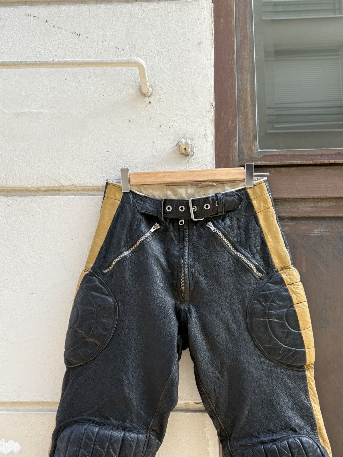 Vintage Leather motorcycle pants Size US 28 / EU 44 - 2 Thumbnail