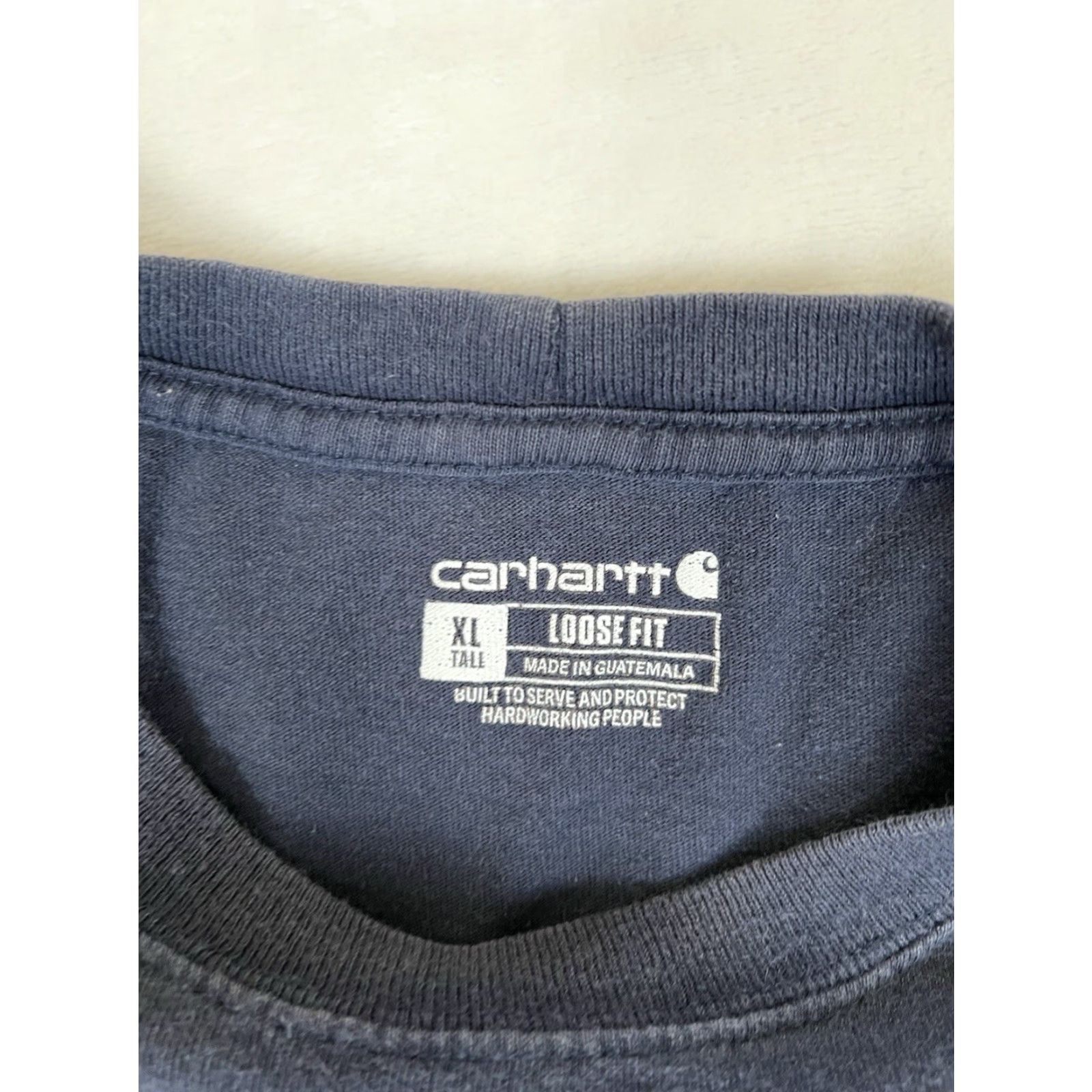 Carhartt VINTAGE Carhartt Pocket Tee T-Shirt XL Blue Men Short Sleeve 90s Grunge Classic Pockets Sun Fade Size US XL / EU 56 / 4 - 5 Thumbnail