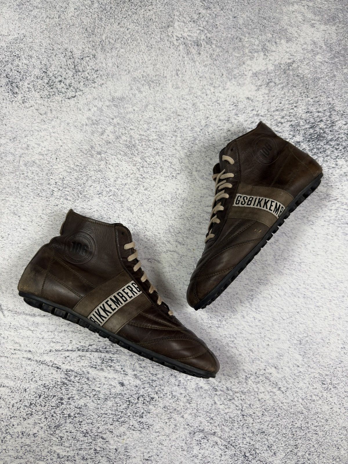 Dirk Bikkembergs RARE Dirk Bikkembergs Track & Field High Top Leather Sneaker Size US 8 / EU 41 - 2 Thumbnail